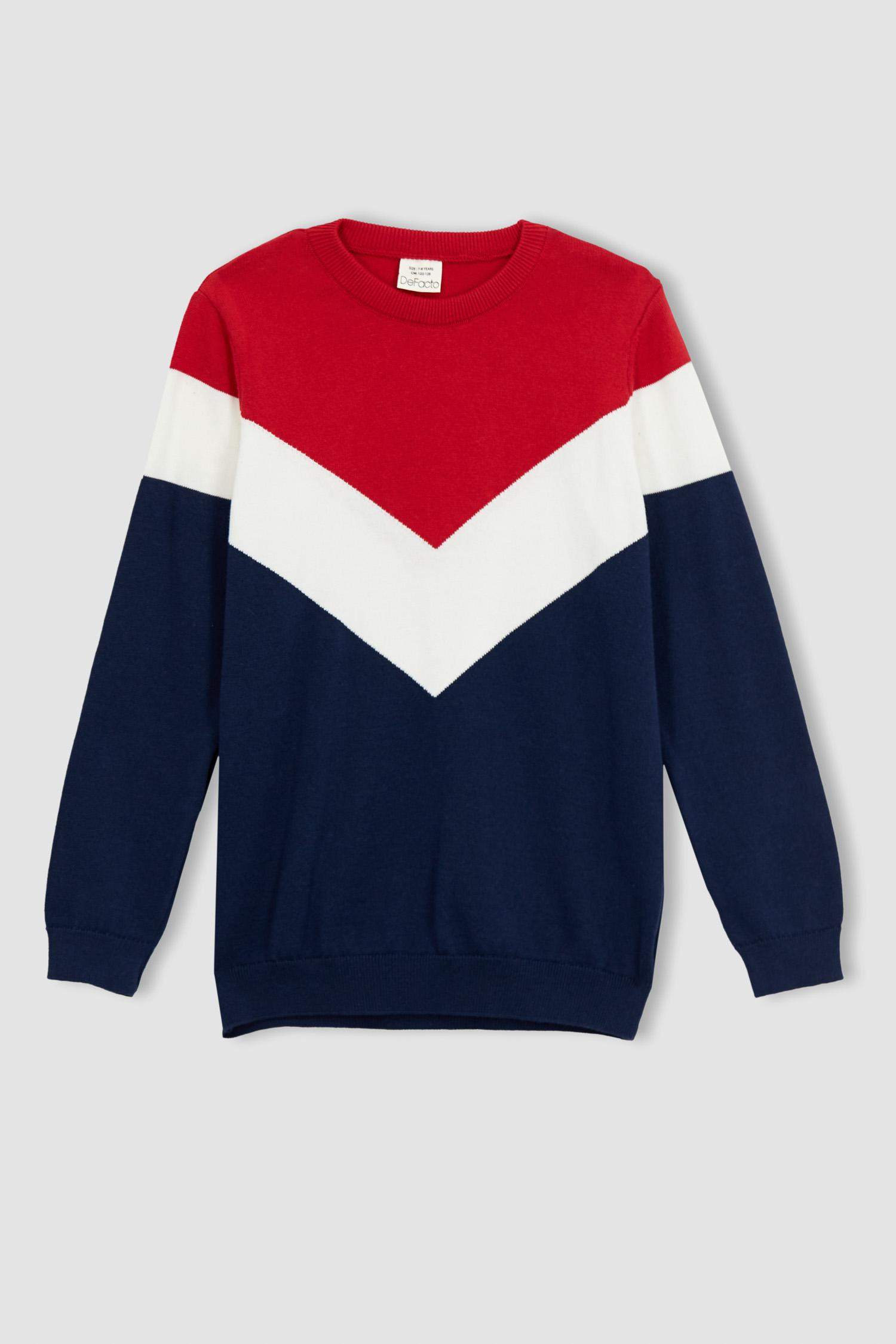 Пуловер стандартного кроя с круглым вырезом для мальчиков