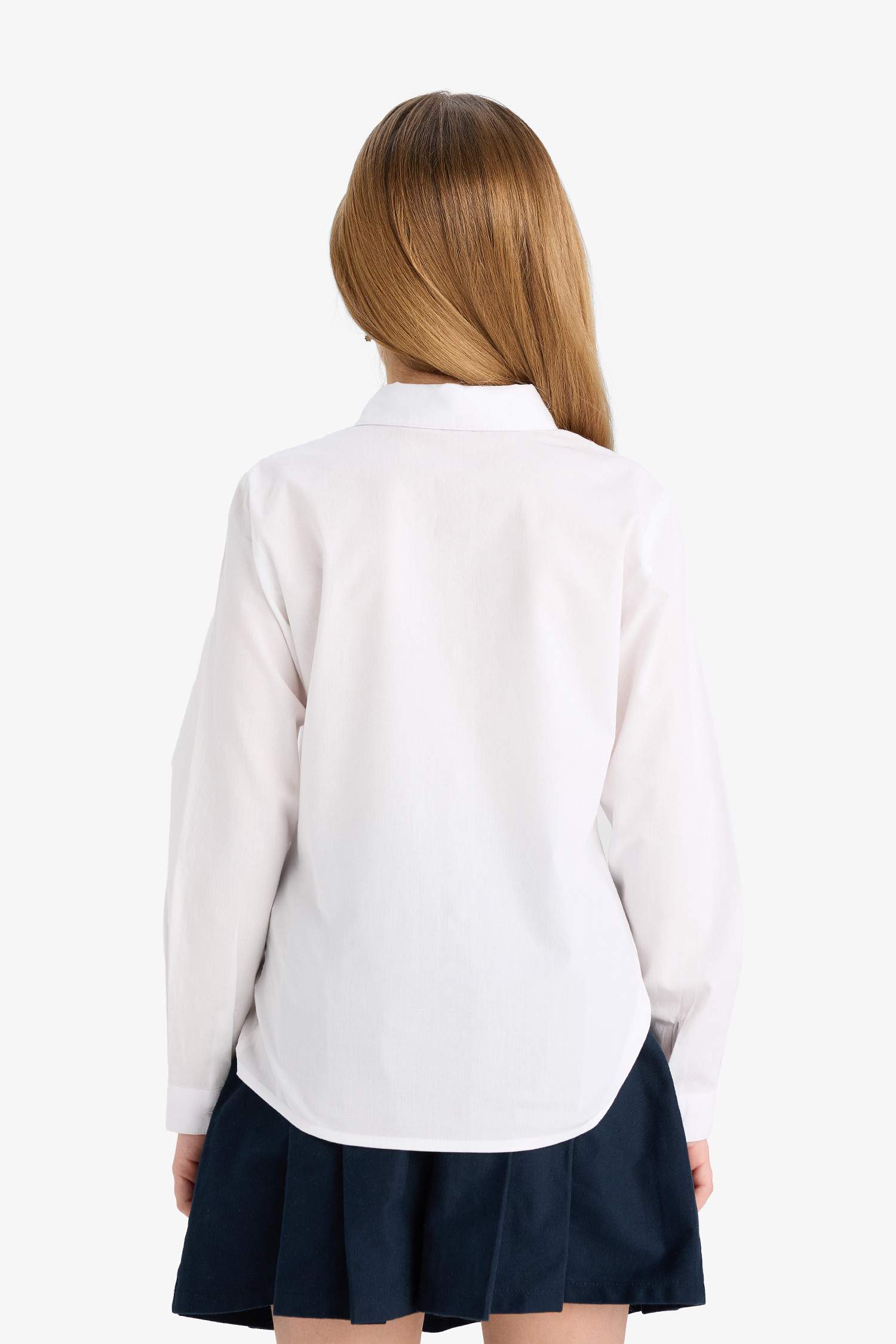 Girl Poplin Long Sleeve Shirt