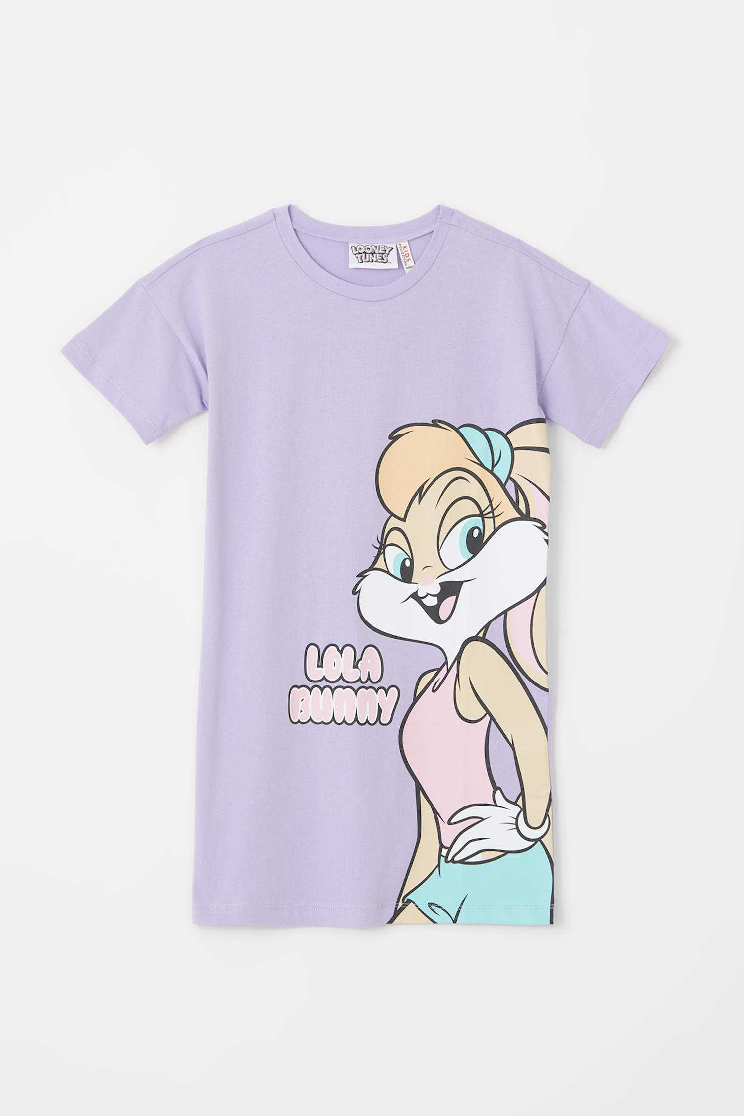 Defacto Kız Çocuk Lola Bunny Lisanslı Kısa Kollu Tişört Elbise. 6