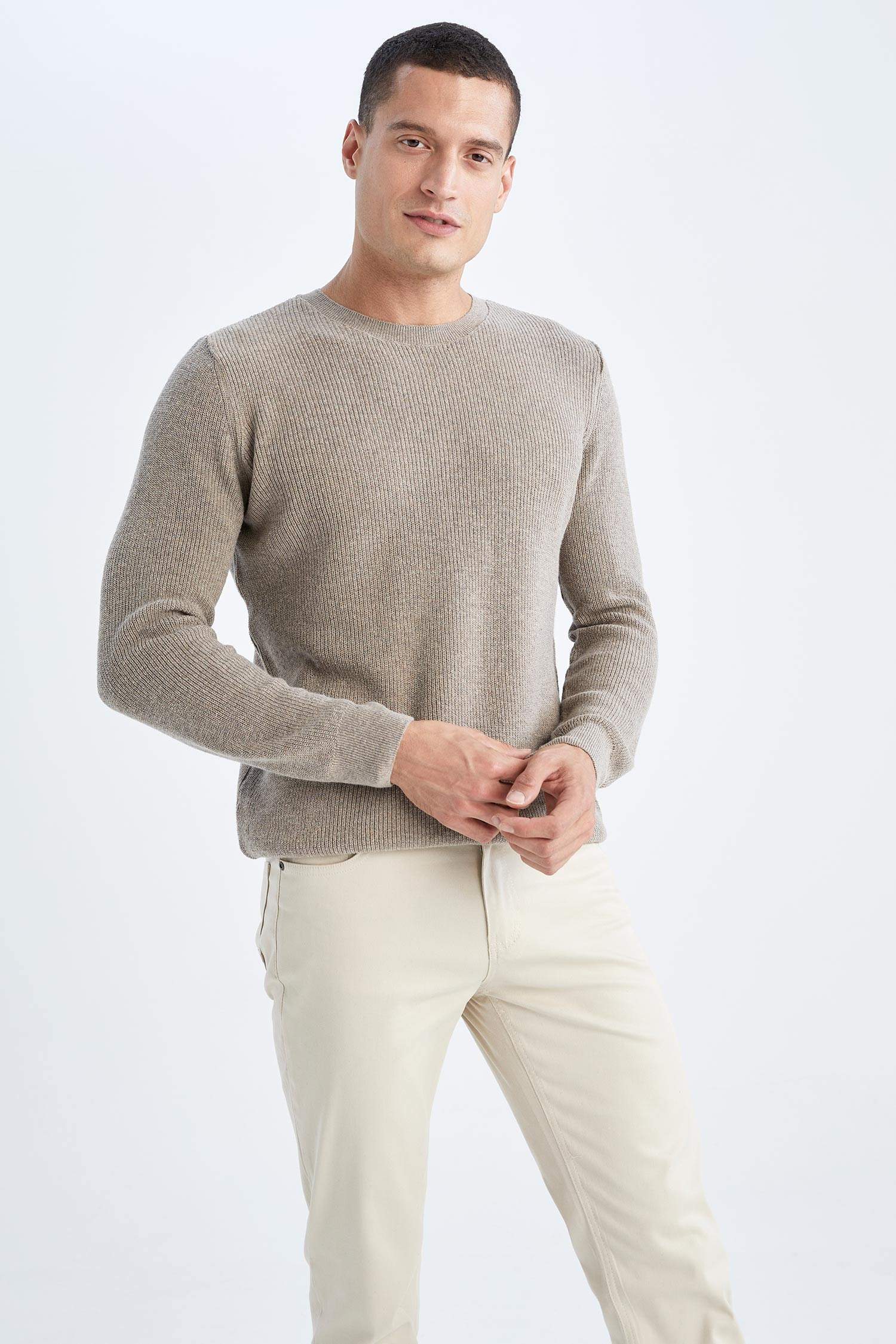 [Margesherwood ] / ☆ CREW NECK PULLOVER / beige 