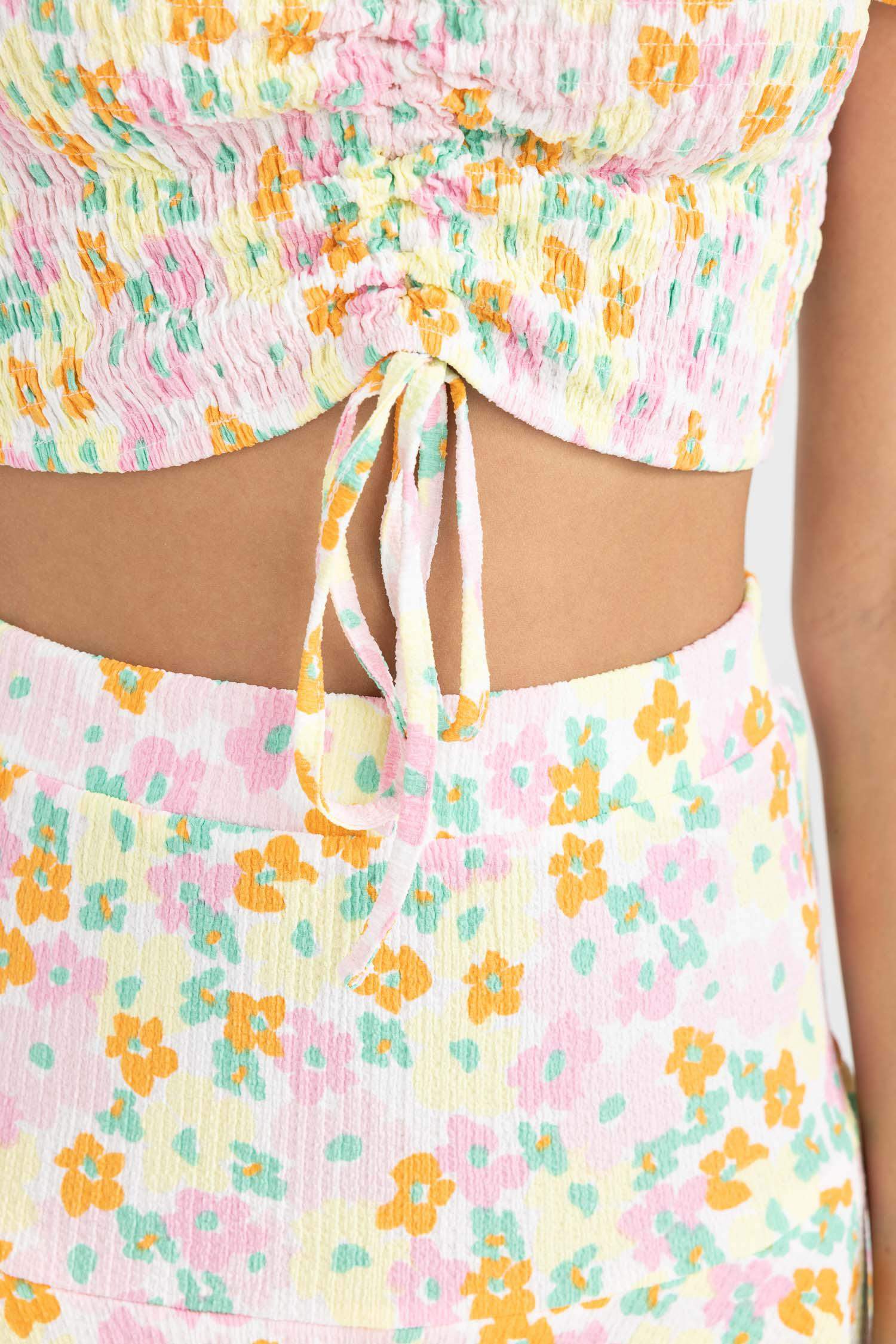 Блузка з коротким рукавом приталеного крою з рукавами-ліхтариками Bürümcük для жінок