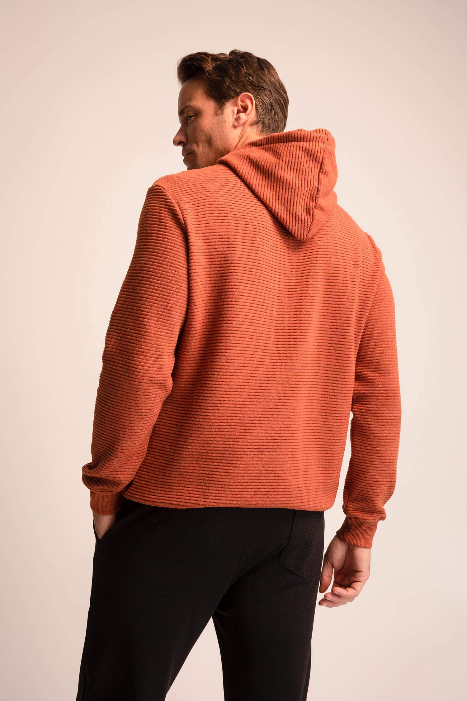 Regular Fit Kapüşonlu Basic Sweatshirt