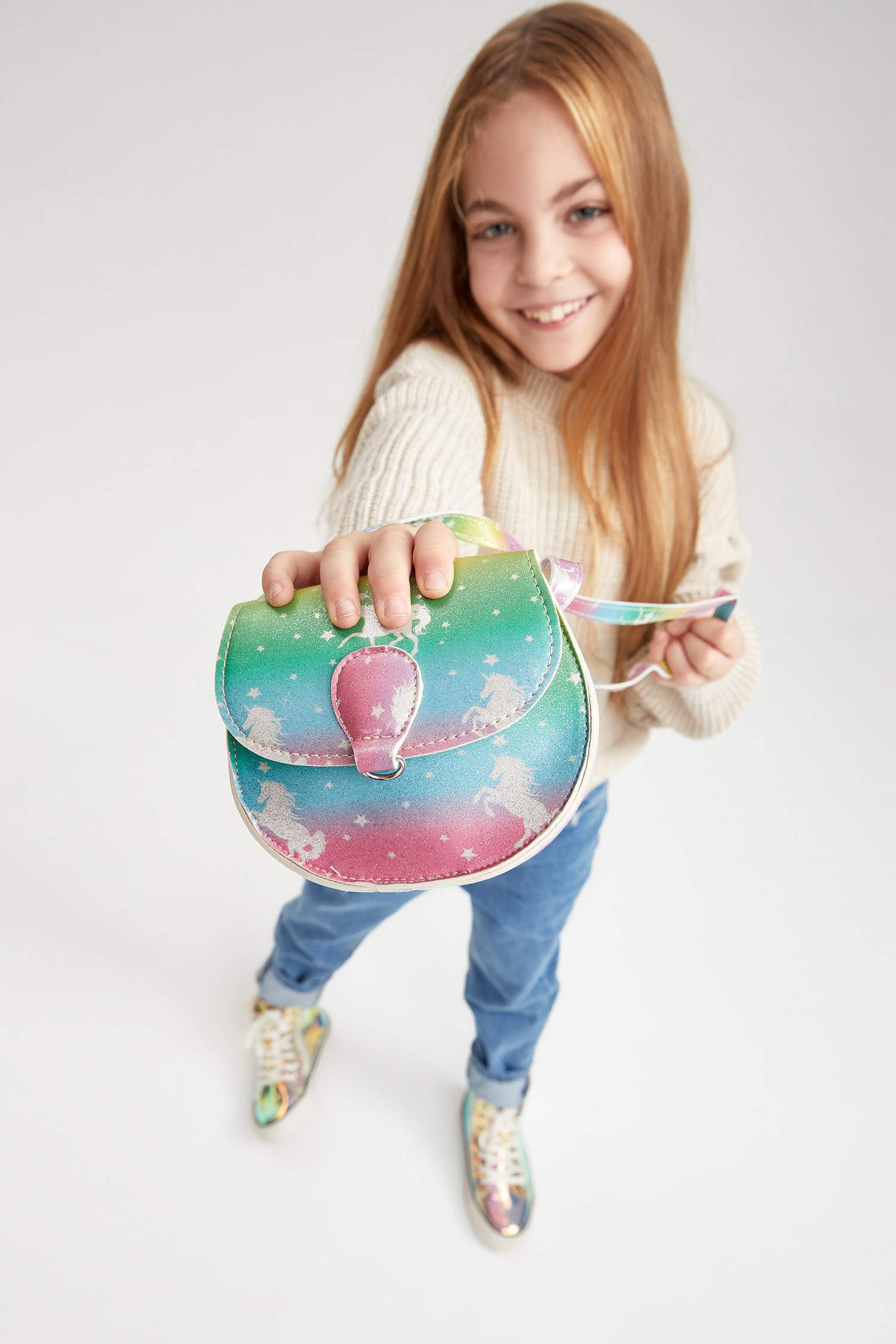 Сумка через плечо из искусственной кожи для девочек