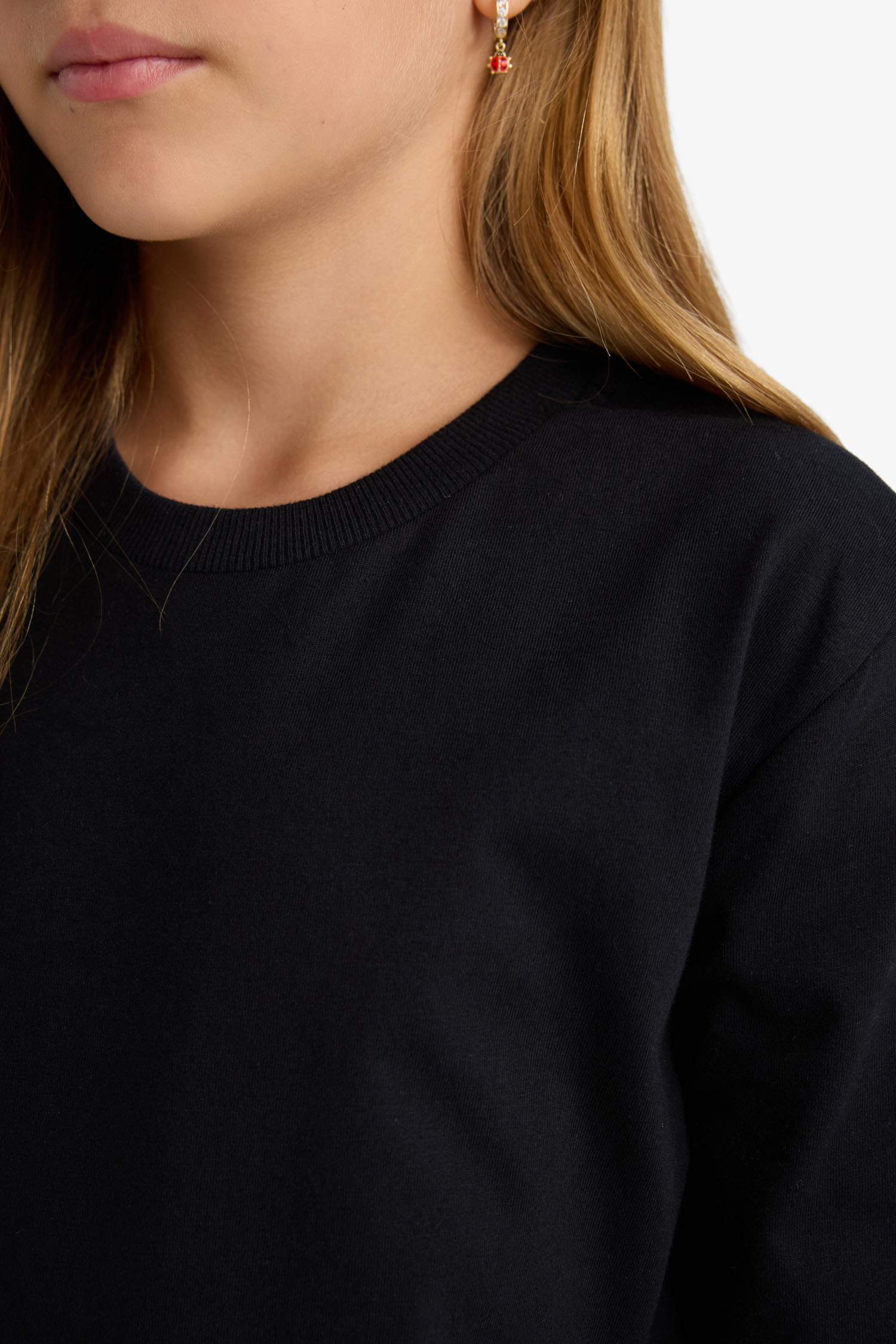 Girl Crew Neck Basic T-Shirt