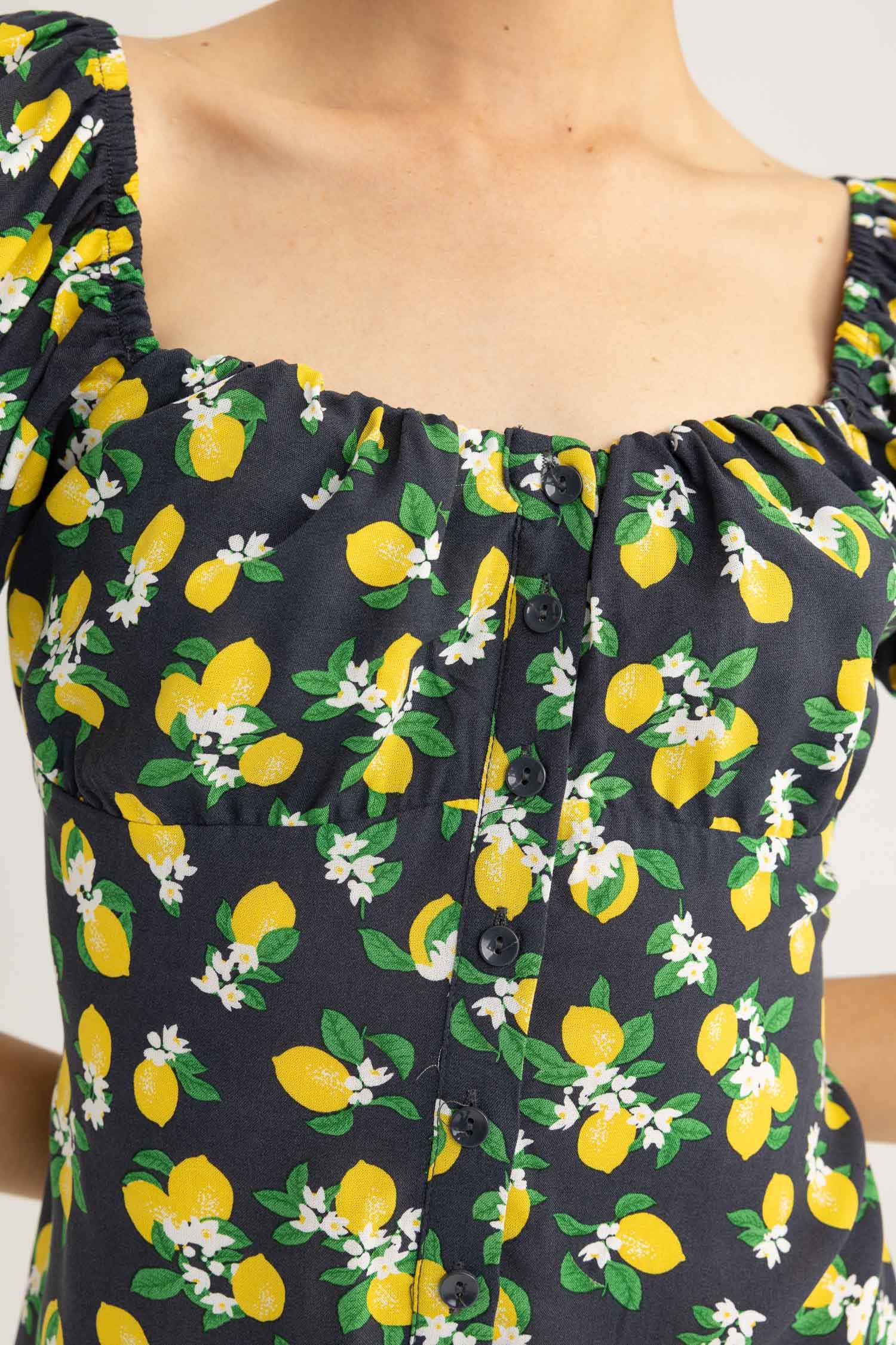 Heart Collar Printed Short Sleeve Jumpsuit