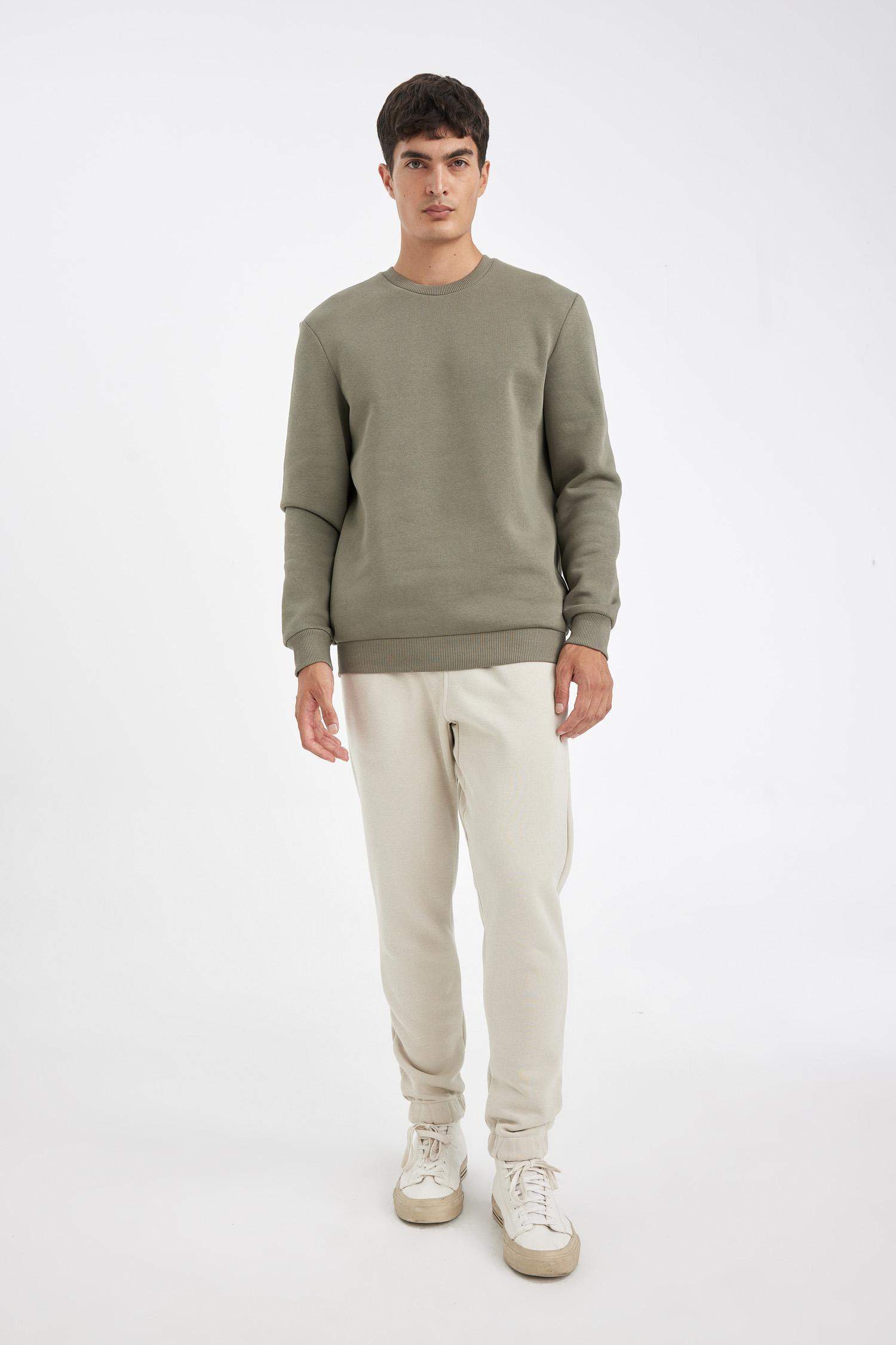 Relax Fit Kalın Jogger Eşofman Altı Basic Düz Beli Bağcıklı Lastikli Paça Cepli