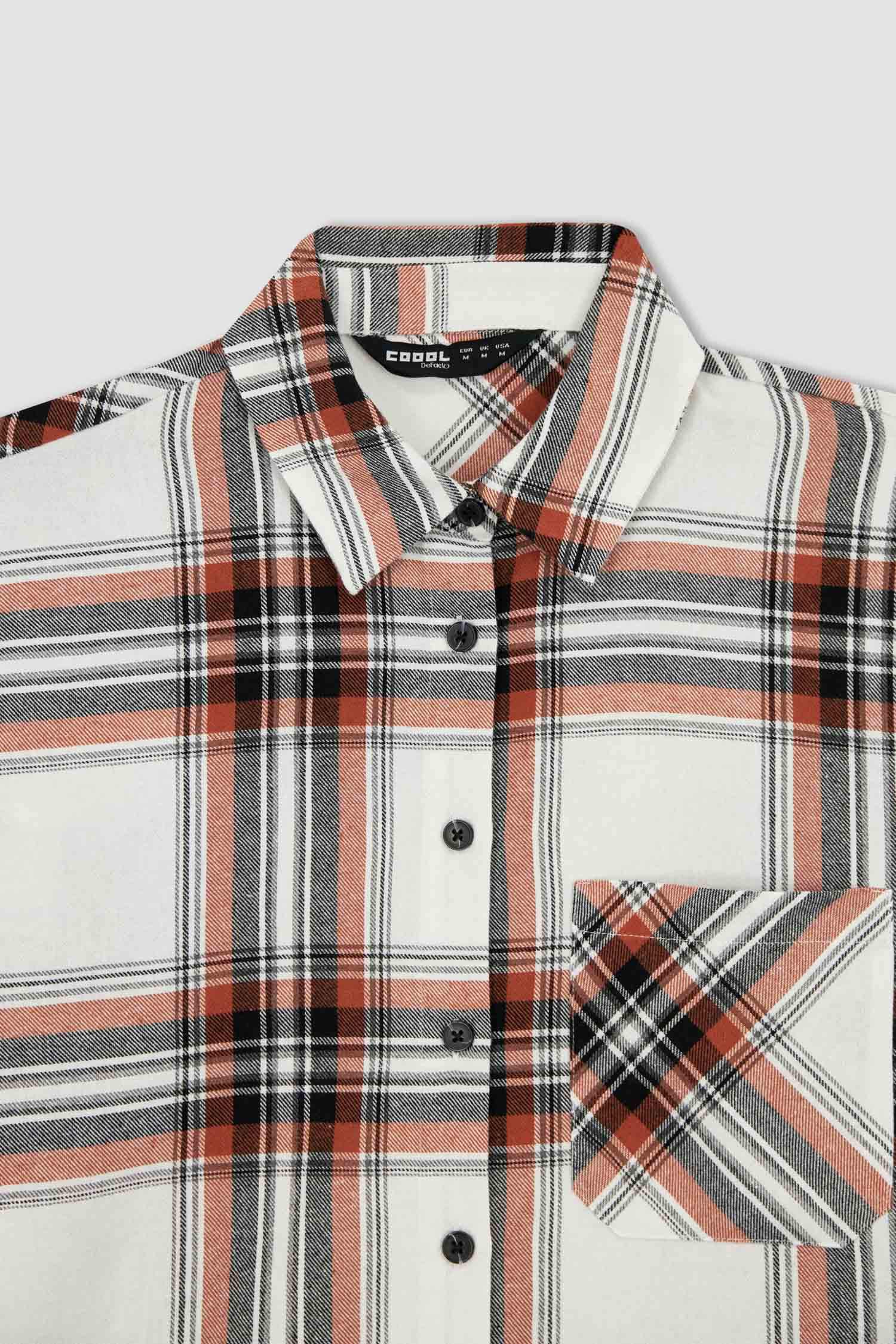 قميص كم طويل فلانيل اوفر سايز