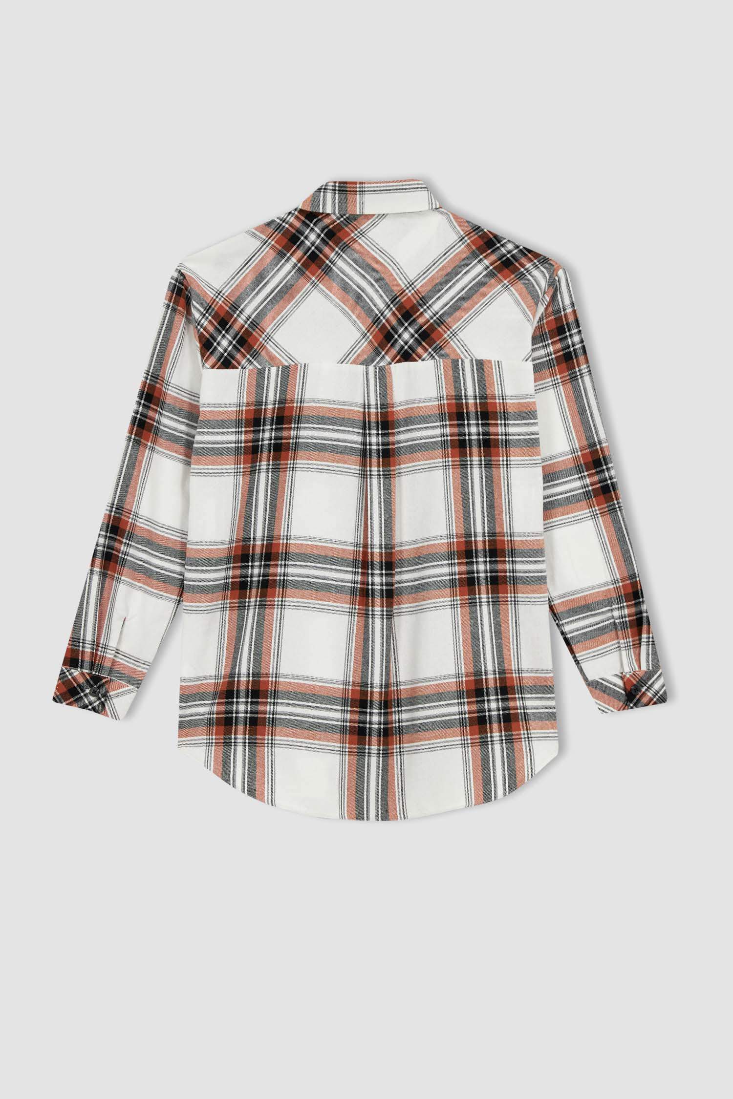 قميص كم طويل فلانيل اوفر سايز