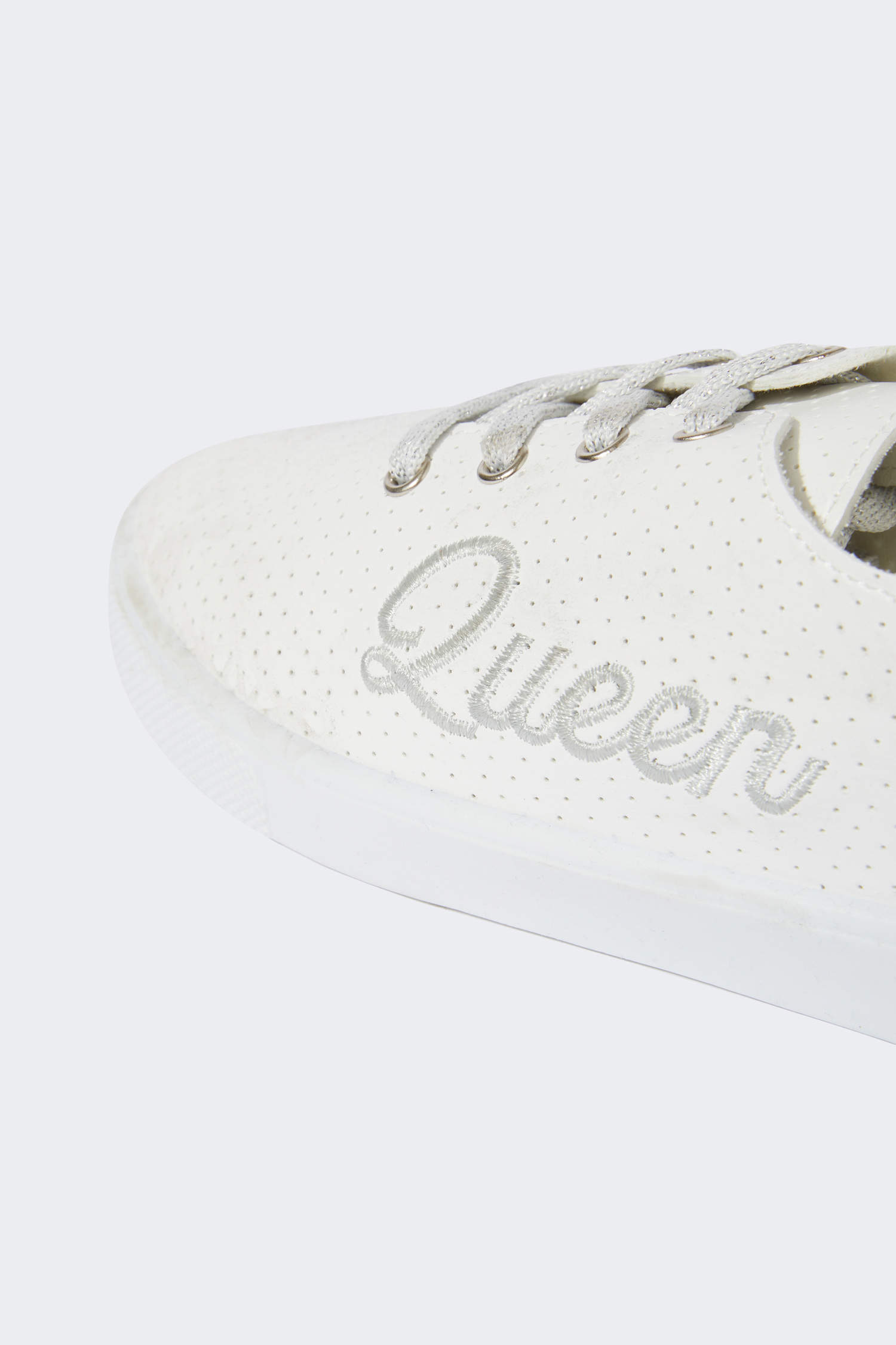 Ladies Elle Sport White Lace Up Trainers - F7188