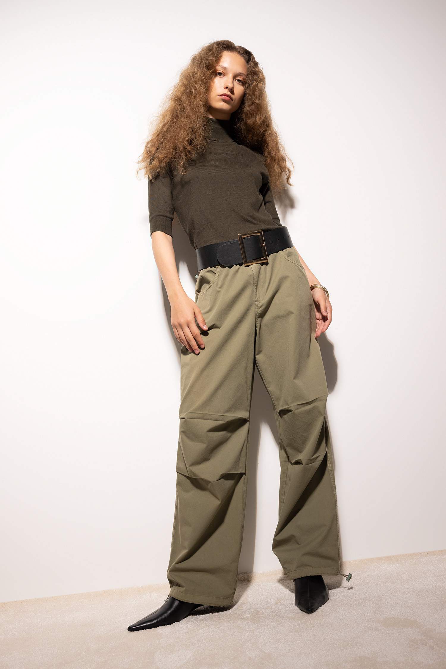 Regular Fit Turtleneck Basic Knit Pullover