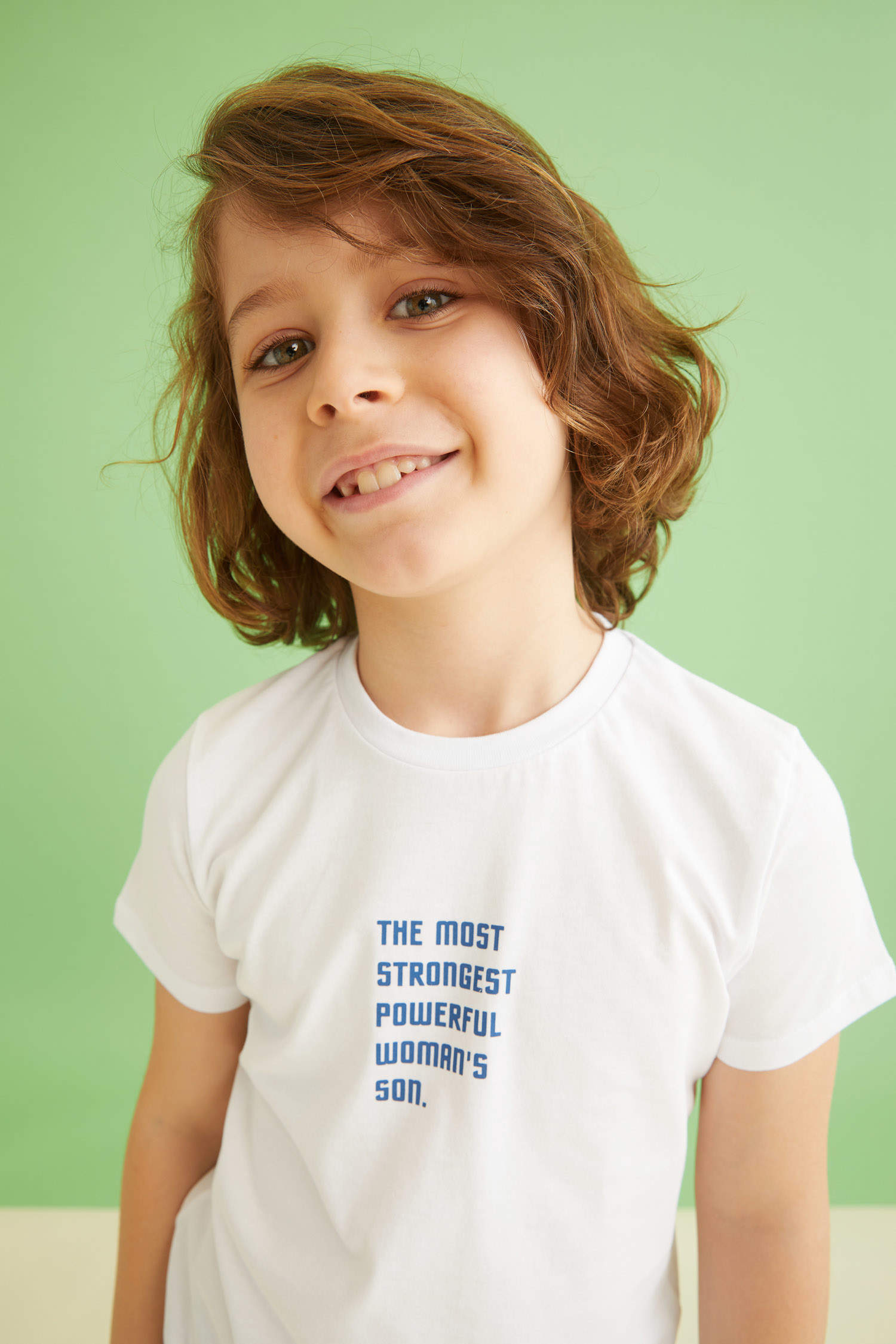 White BOYS & TEENS Boy Text Printed Short Sleeve Crew Neck T-Shirt ...