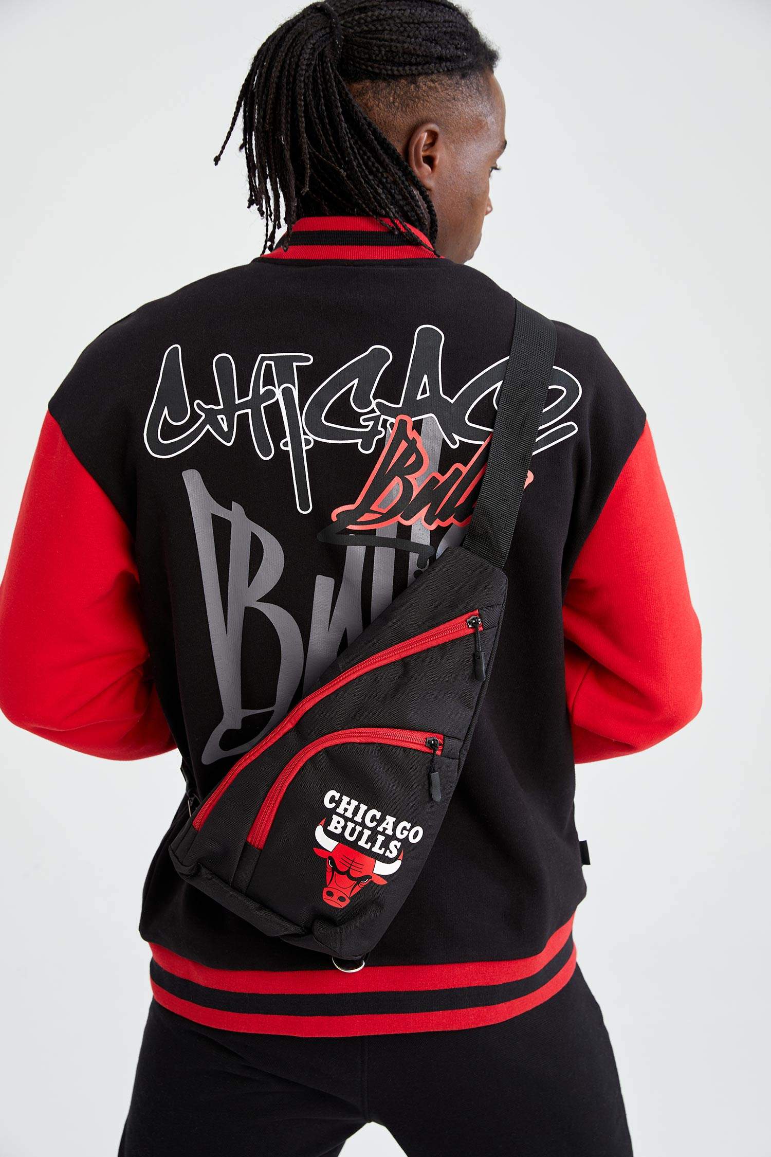 Black MAN Men Defacto Fit NBA Chicago Bulls Sport And Travel Bag 2721868