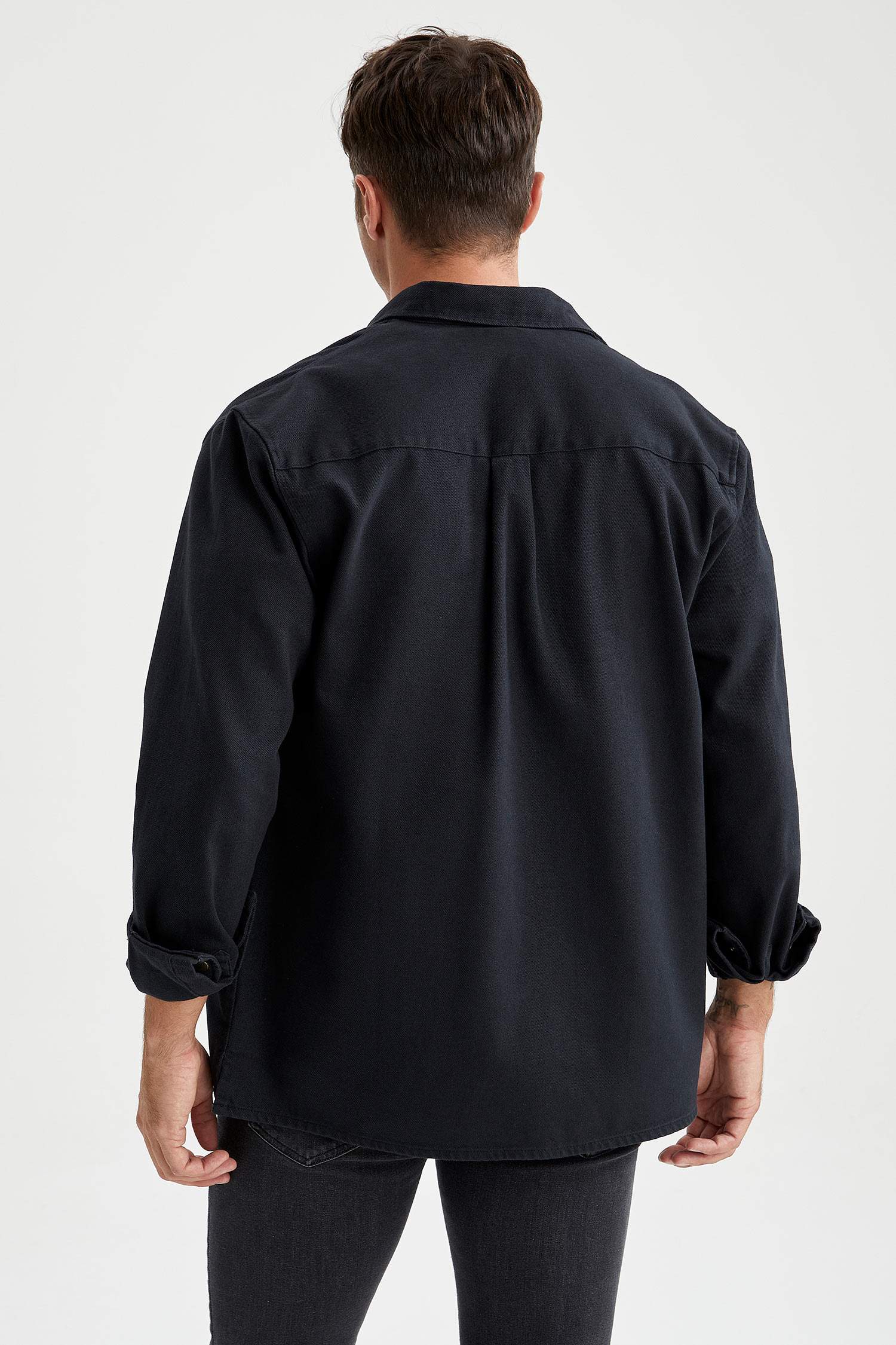 Anthracite MAN Long Sleeved Shirt Jacket 2066593 | DeFacto