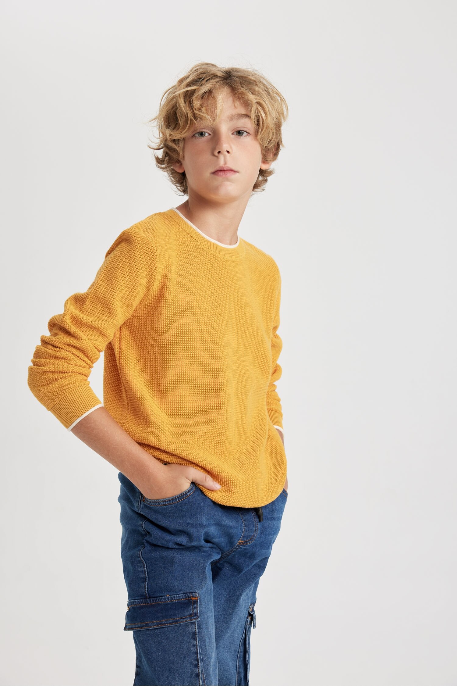 Boys yellow jumper best sale