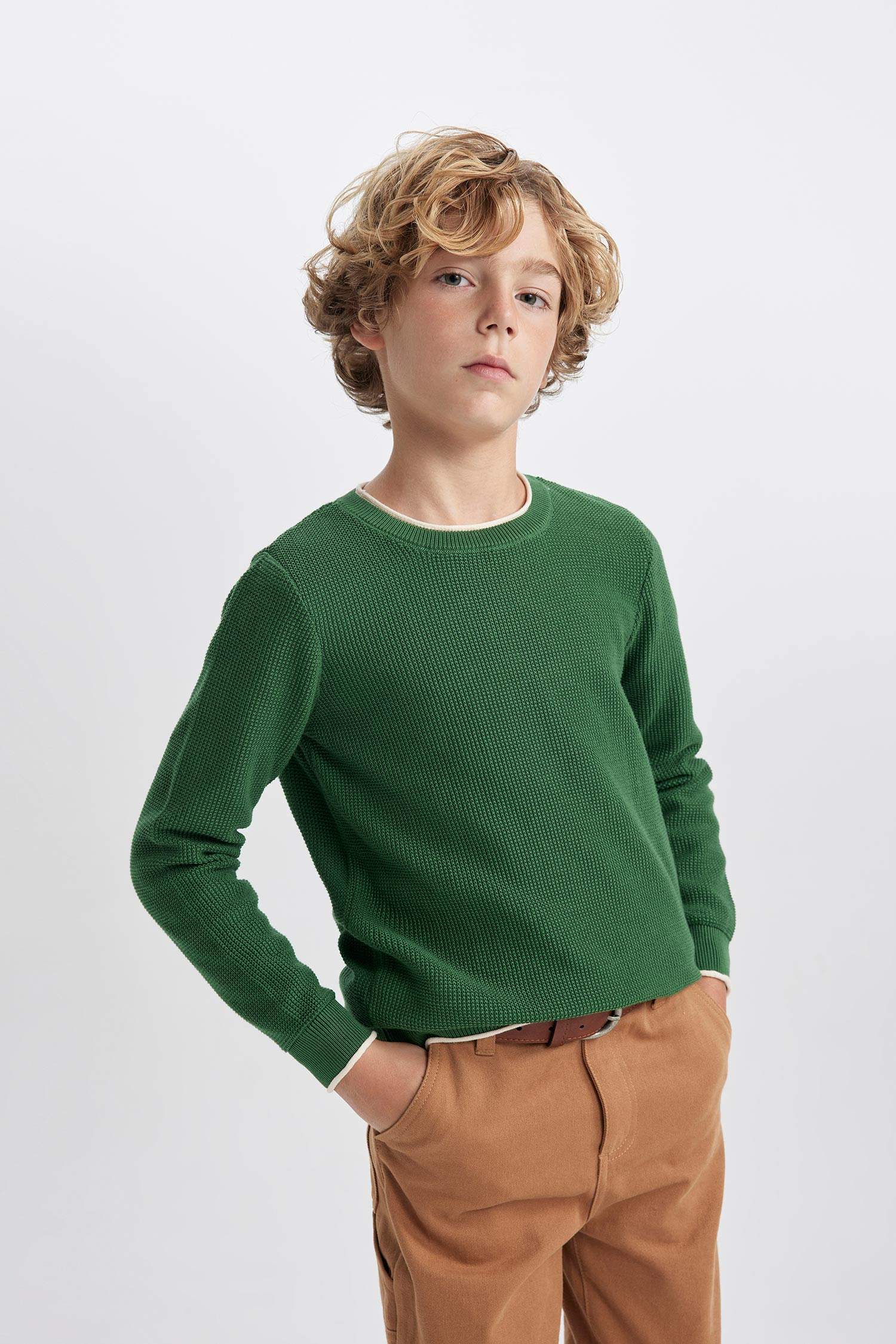 Свитер с круглым вырезом для мальчиков, Школьная коллекция