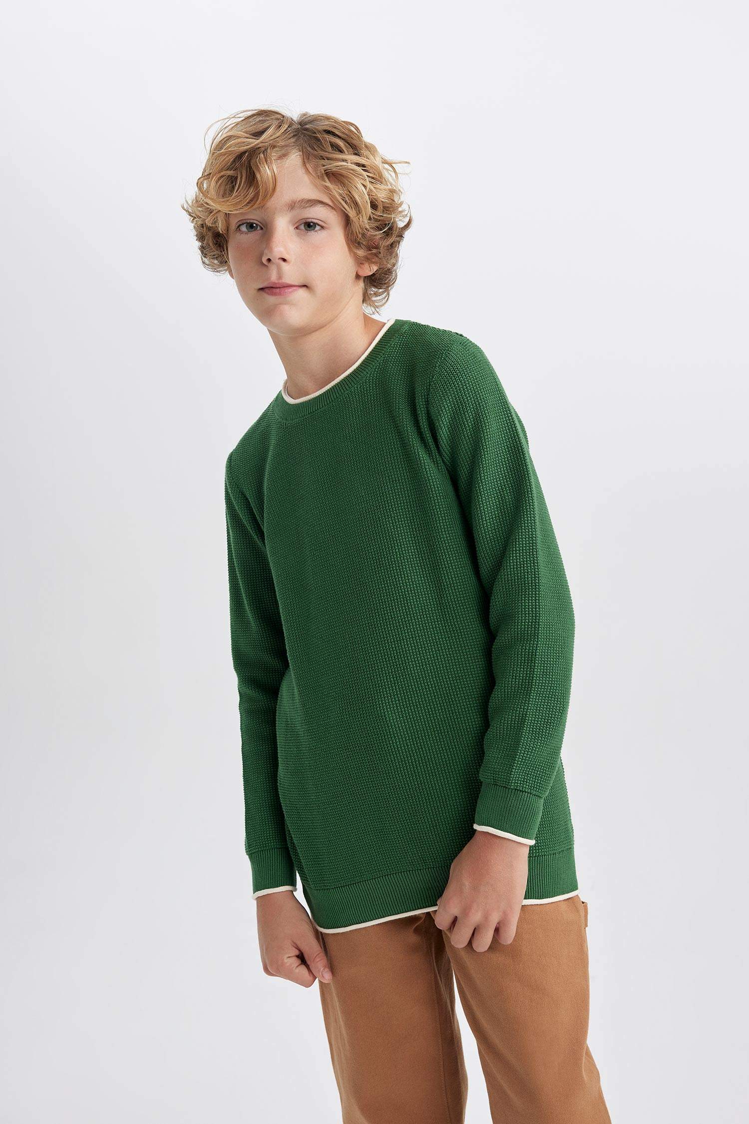 Свитер с круглым вырезом для мальчиков, Школьная коллекция