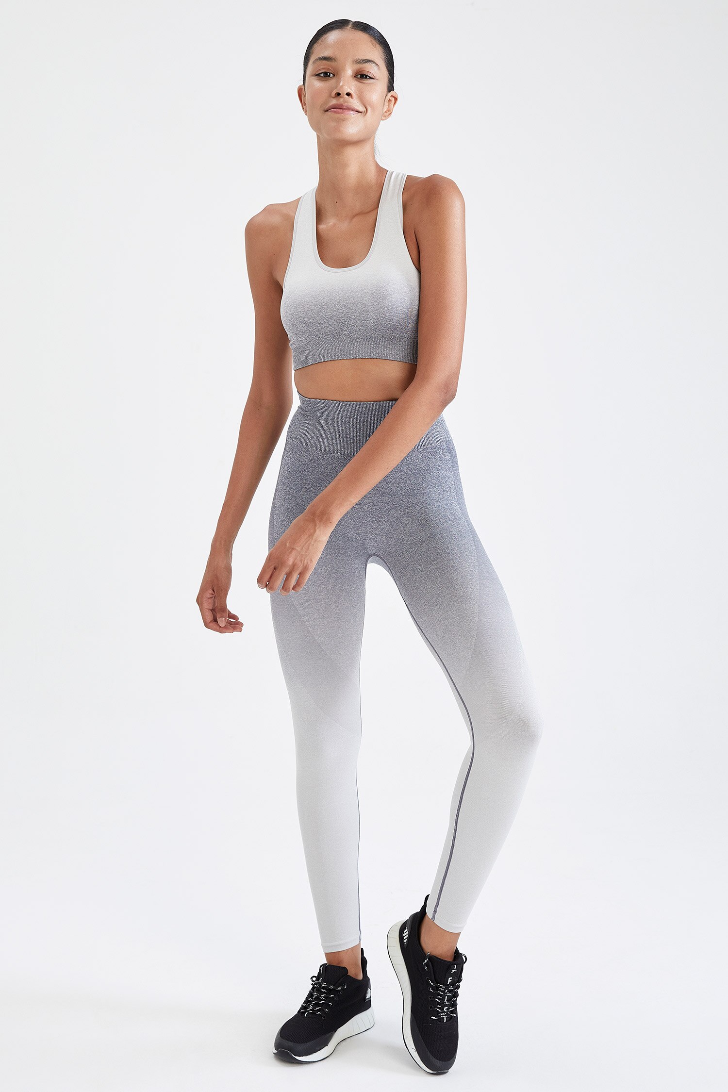 Grey Defacto Fit Slim Long Fit Knitted 