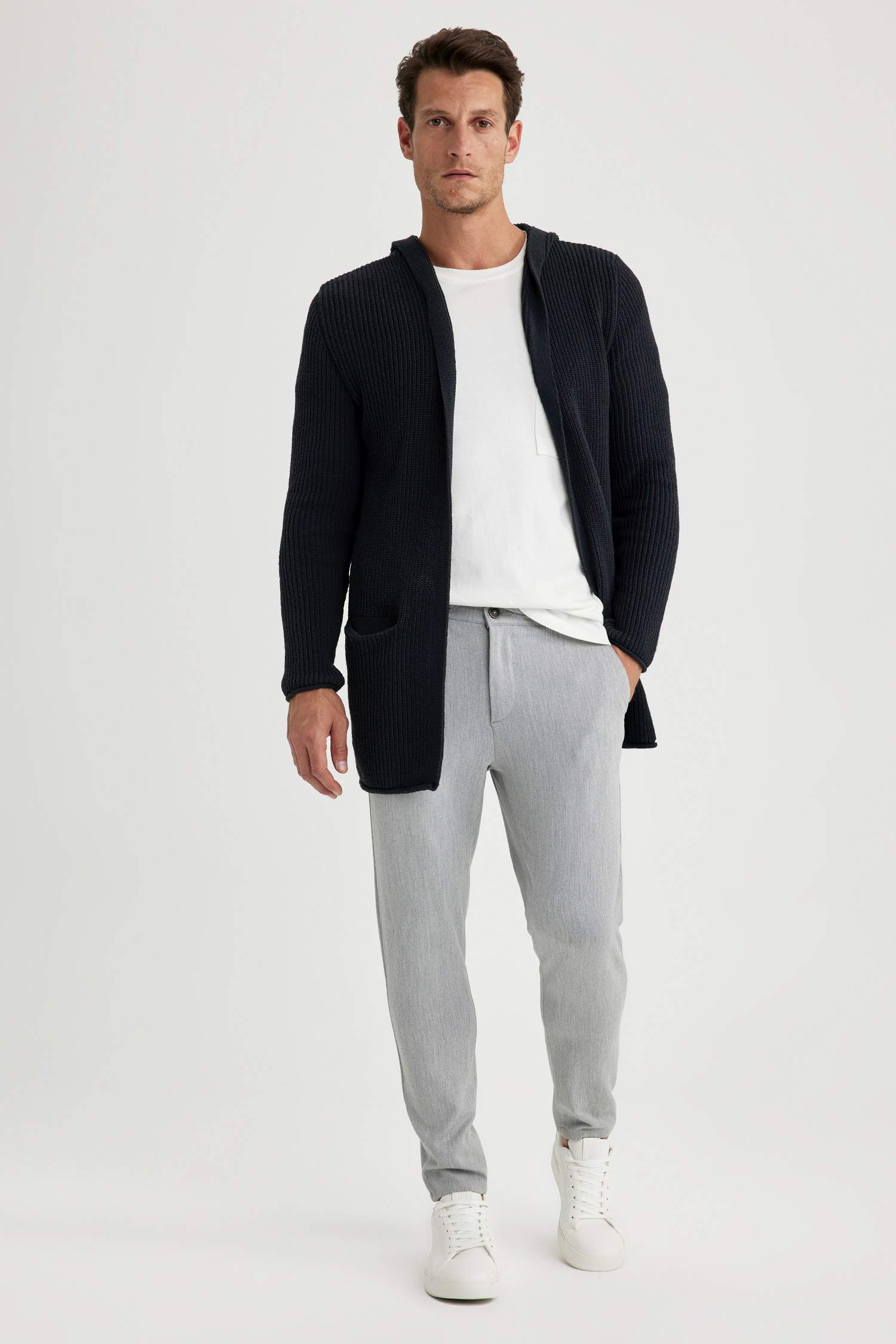 Кардиган стандартного кроя из трикотажа для мужчин