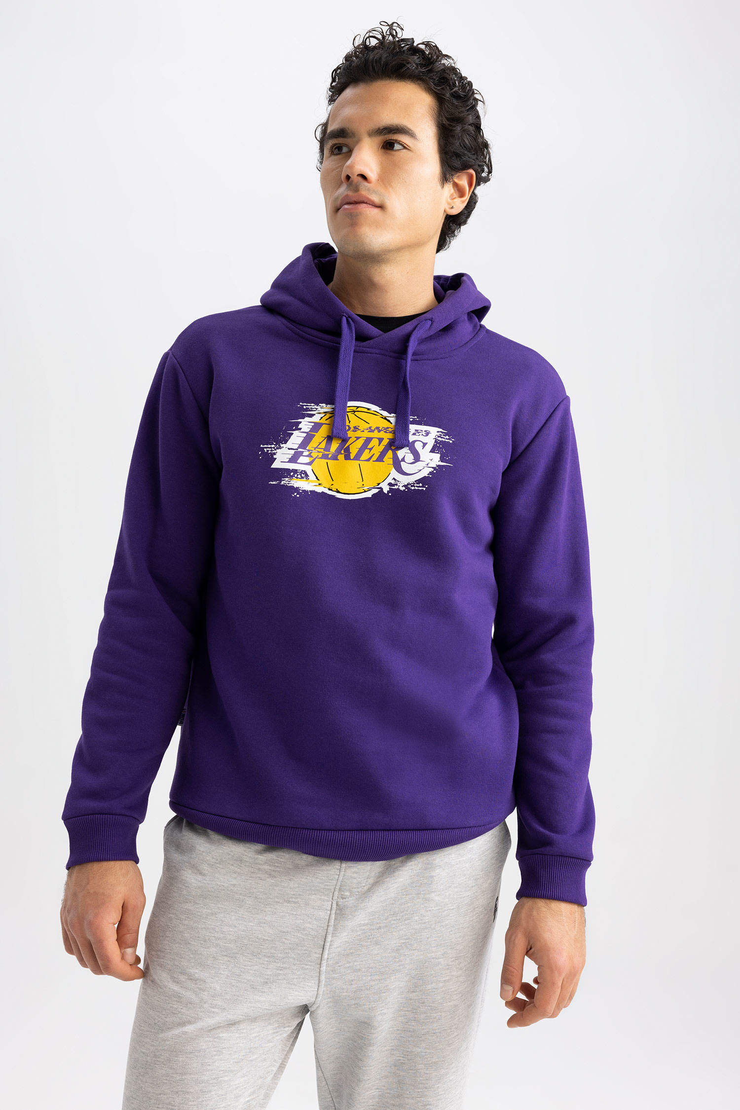 Purple NBA Angeles Lakers Licensed Fit Hoodie 2315939 | DeFacto