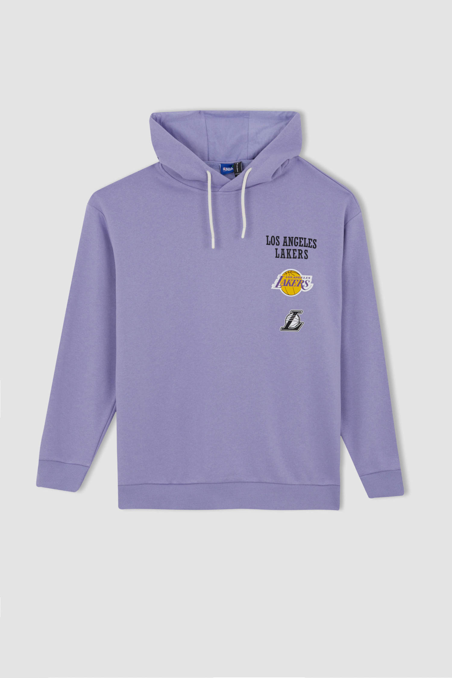 Defacto Fit NBA Los Angeles Lakers Kapüşonlu Sırt Baskılı Pamuklu Sweatshirt. 9