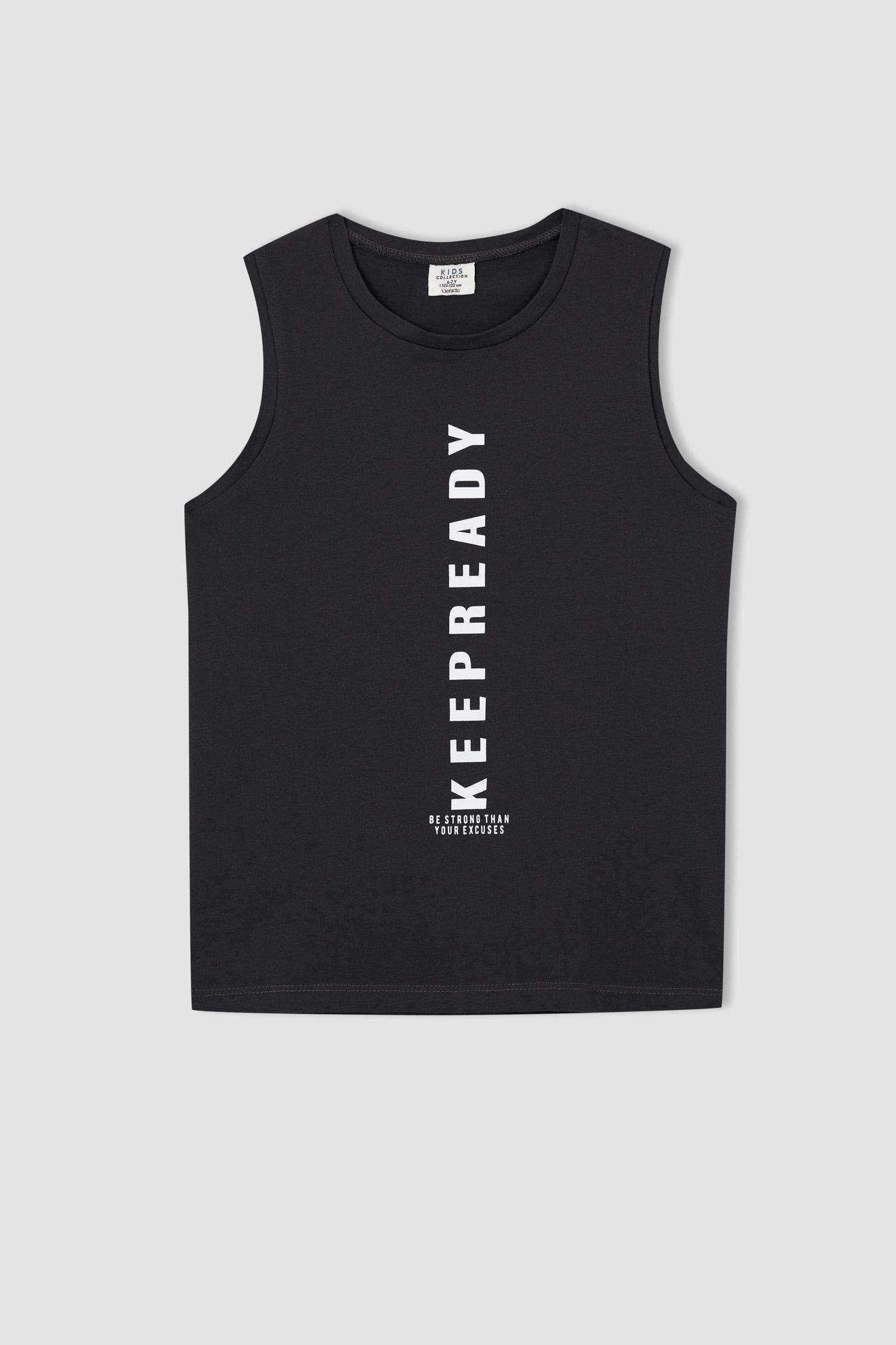 Майка стандартного кроя с принтом для мальчиков