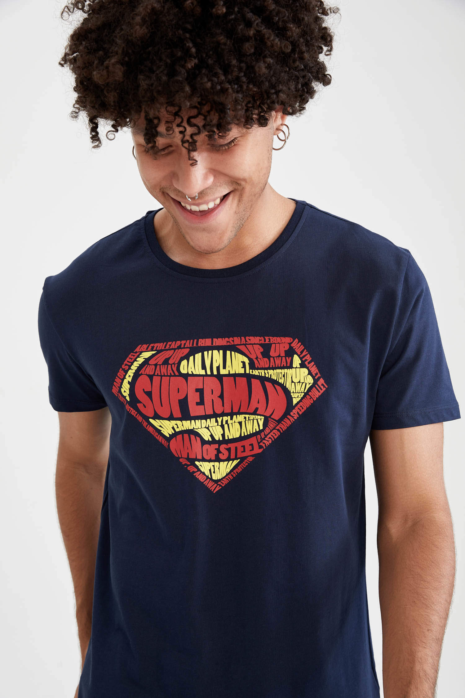 Defacto Babalar Günü Özel Superman Lisanslı Baskılı Regular Fit Pijama Takımı. 3