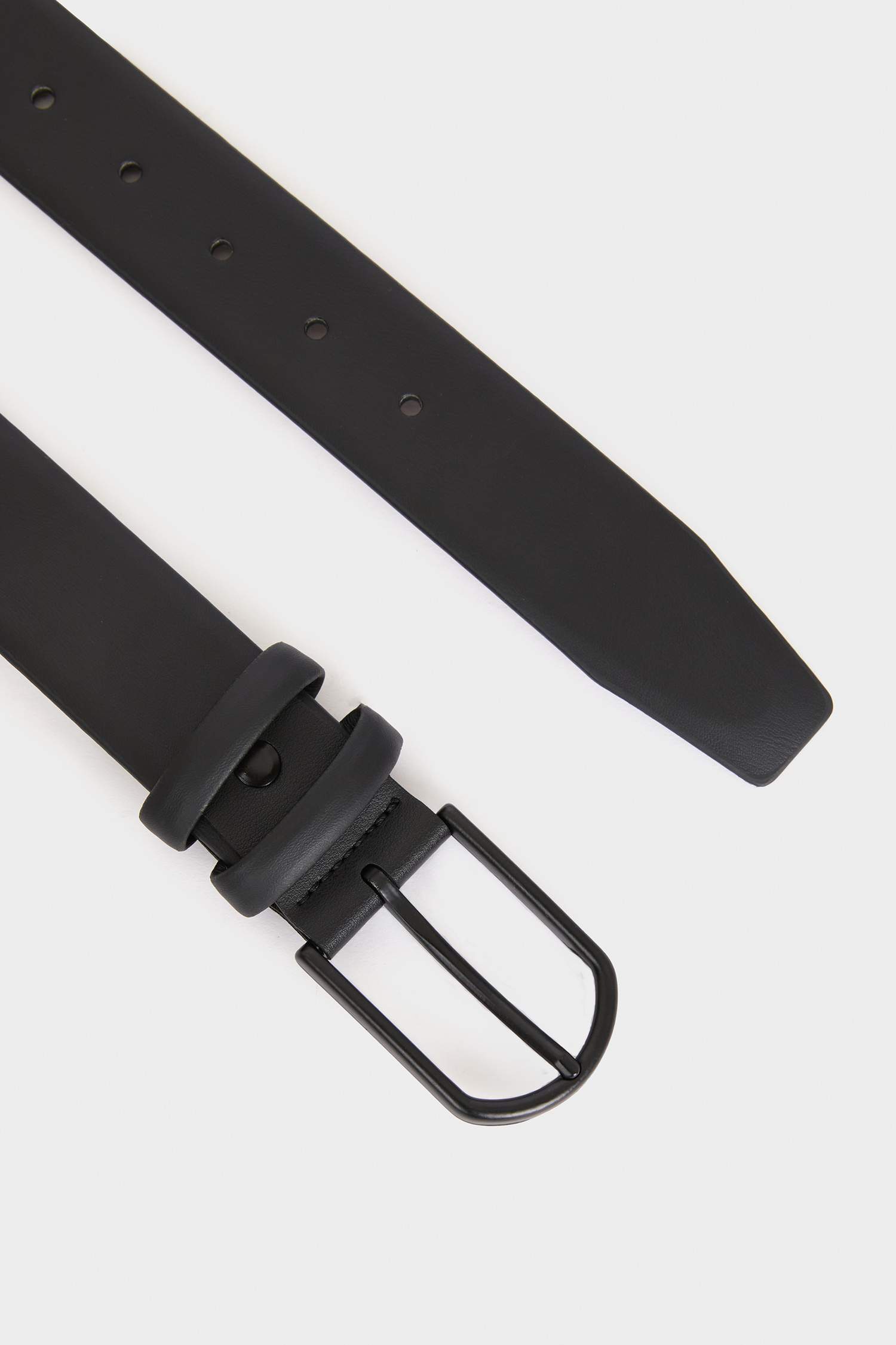 Erkek Dikdörtgen Toka Suni Deri Jean Kemeri