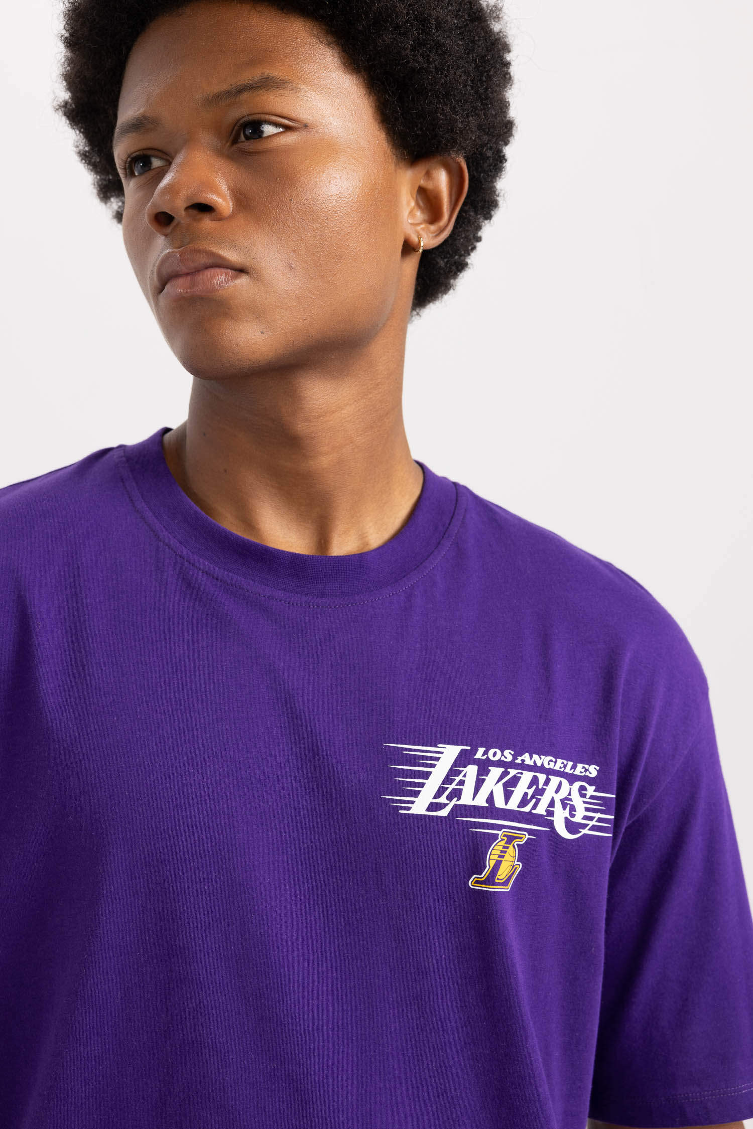 Purple MAN NBA Los Angeles Lakers Licensed Oversize Fit Back