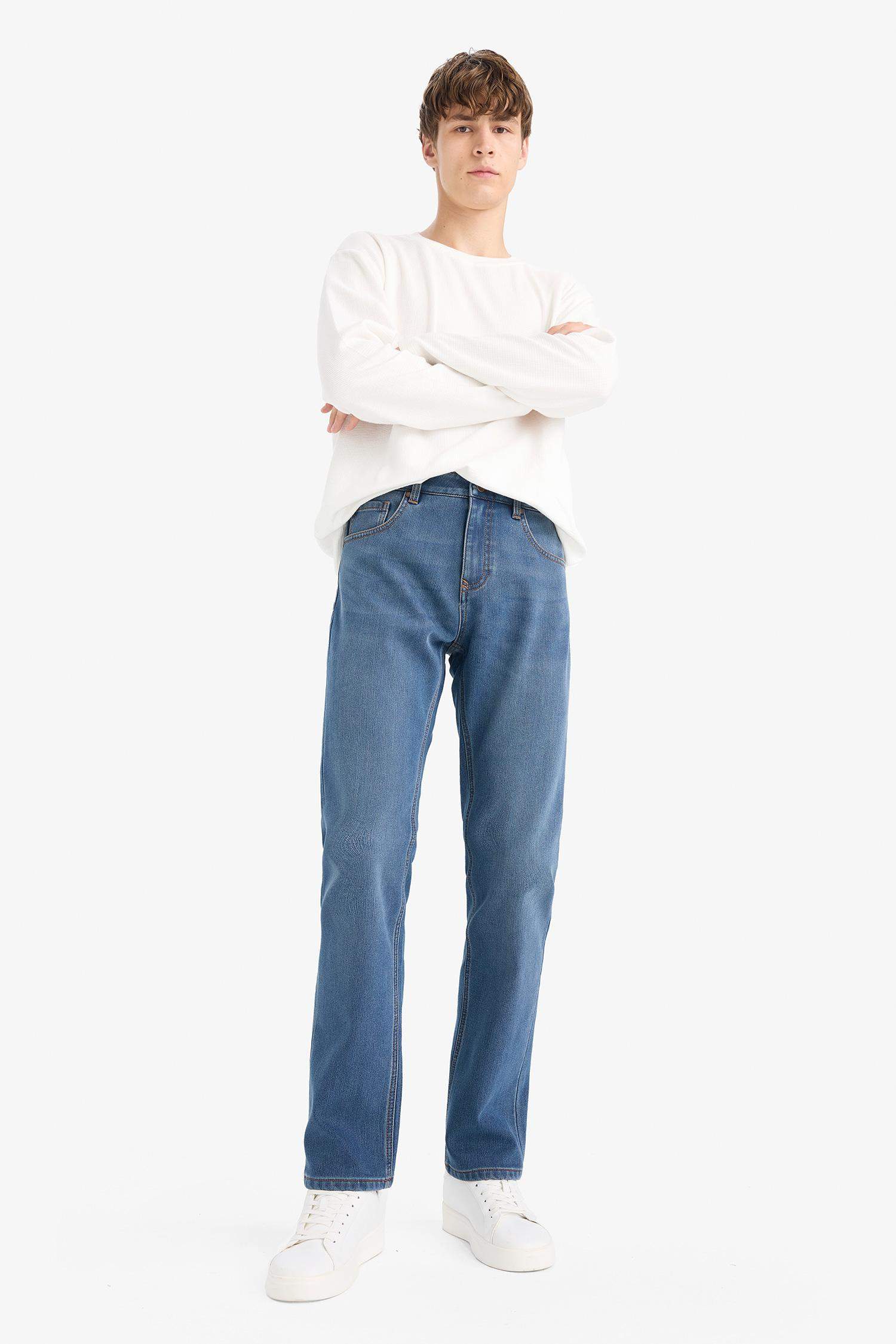 Джинсы Regular Fit Sergio с обычной талией, прямой низ