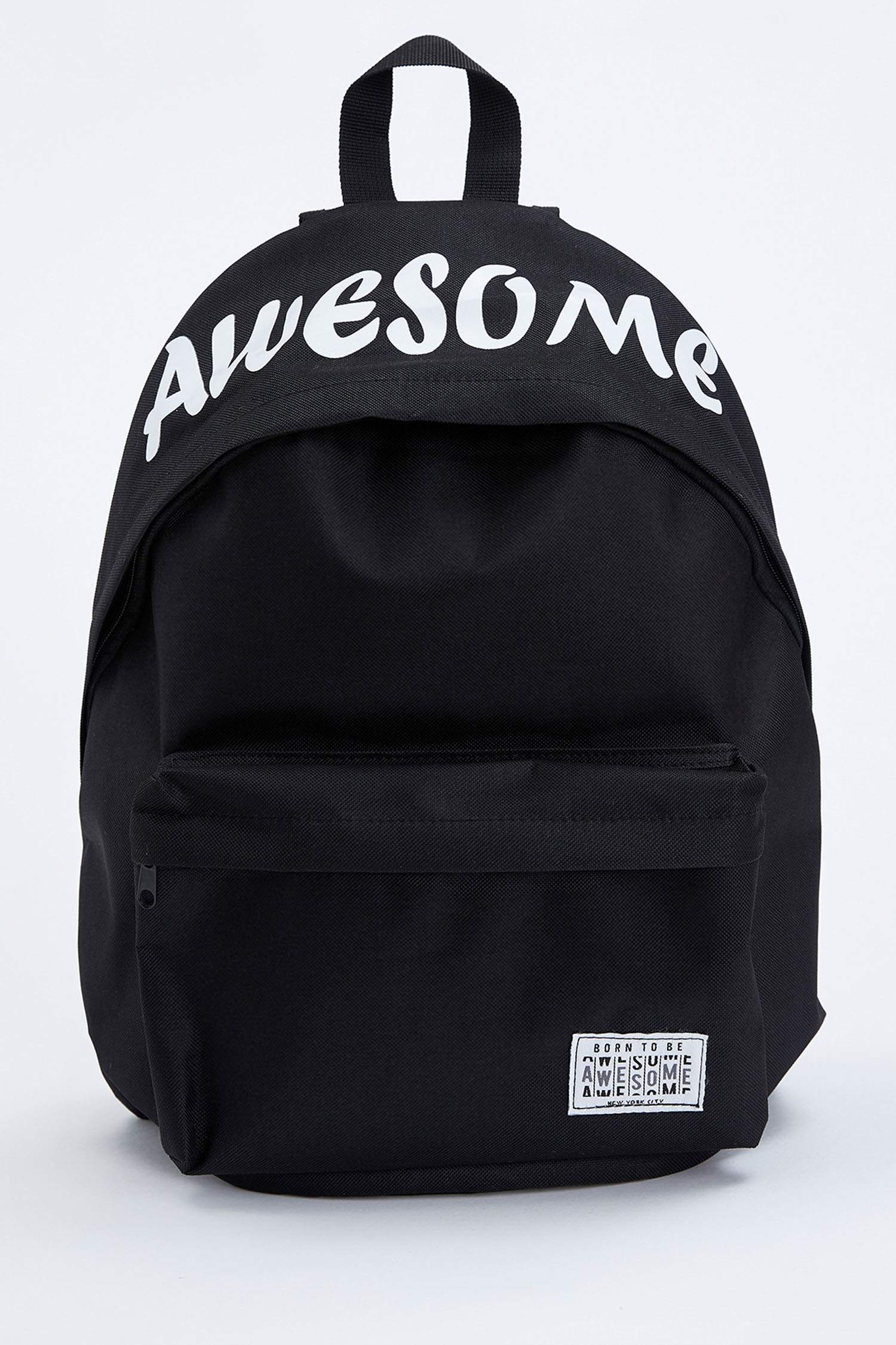 Black Woman Letter Printed Backpack 2337478 DeFacto