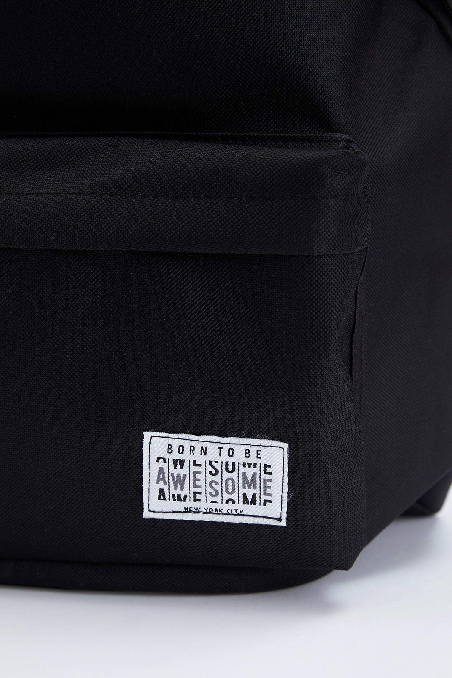 Black Woman Letter Printed Backpack 2337478 DeFacto