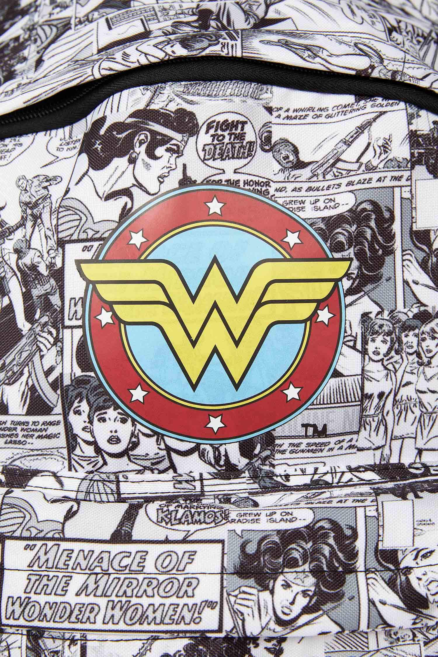 Defacto Kadın Wonder Woman Lisanslı Sırt Çantası. 1