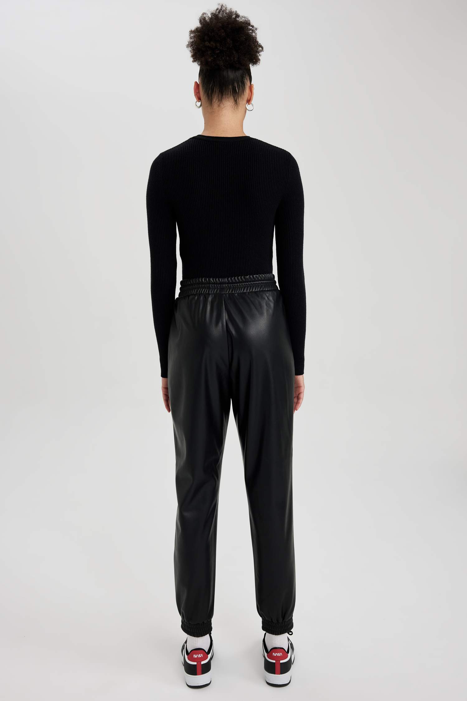 Jogger Faux Leather Pants