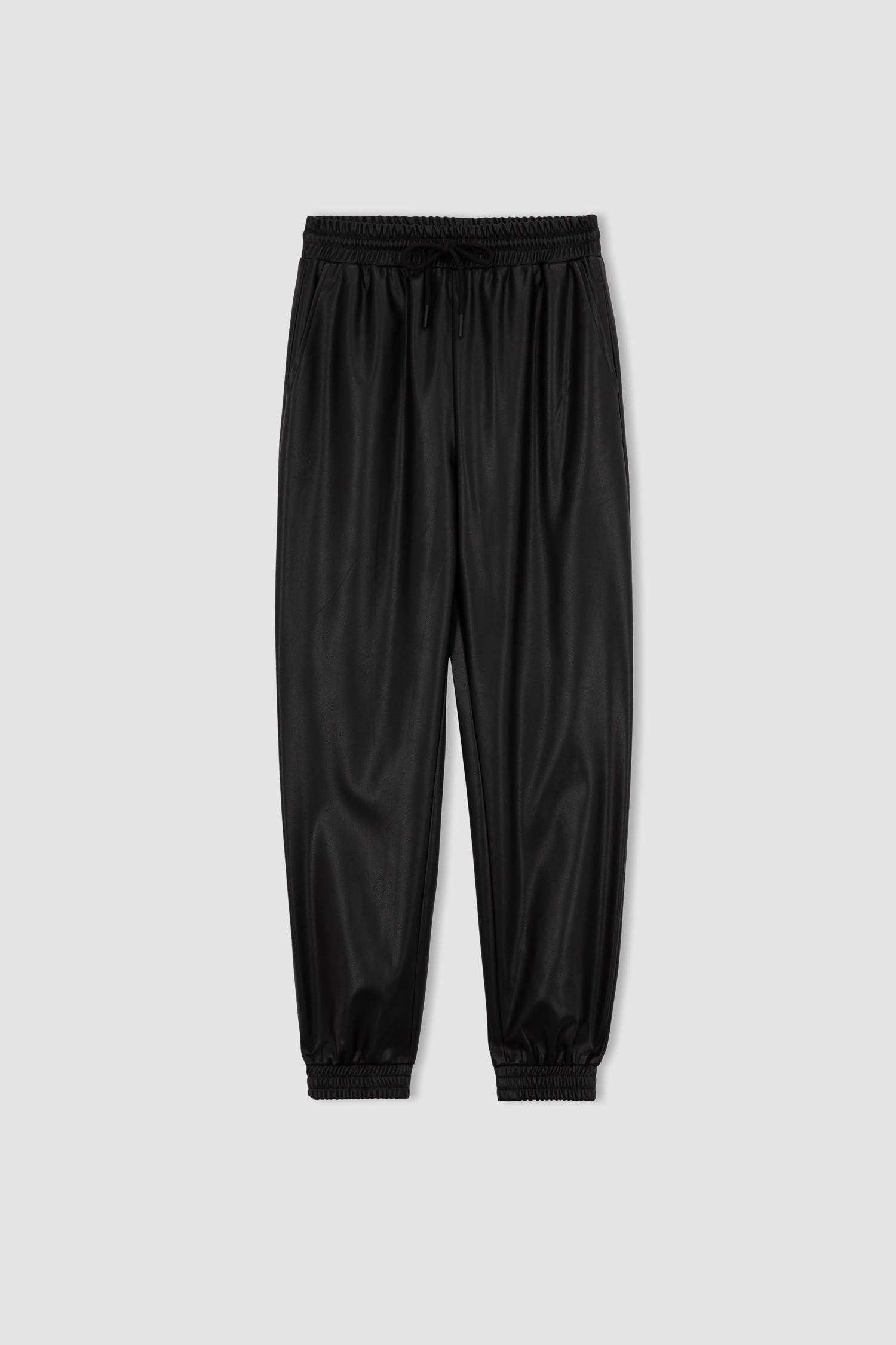 Jogger Faux Leather Pants