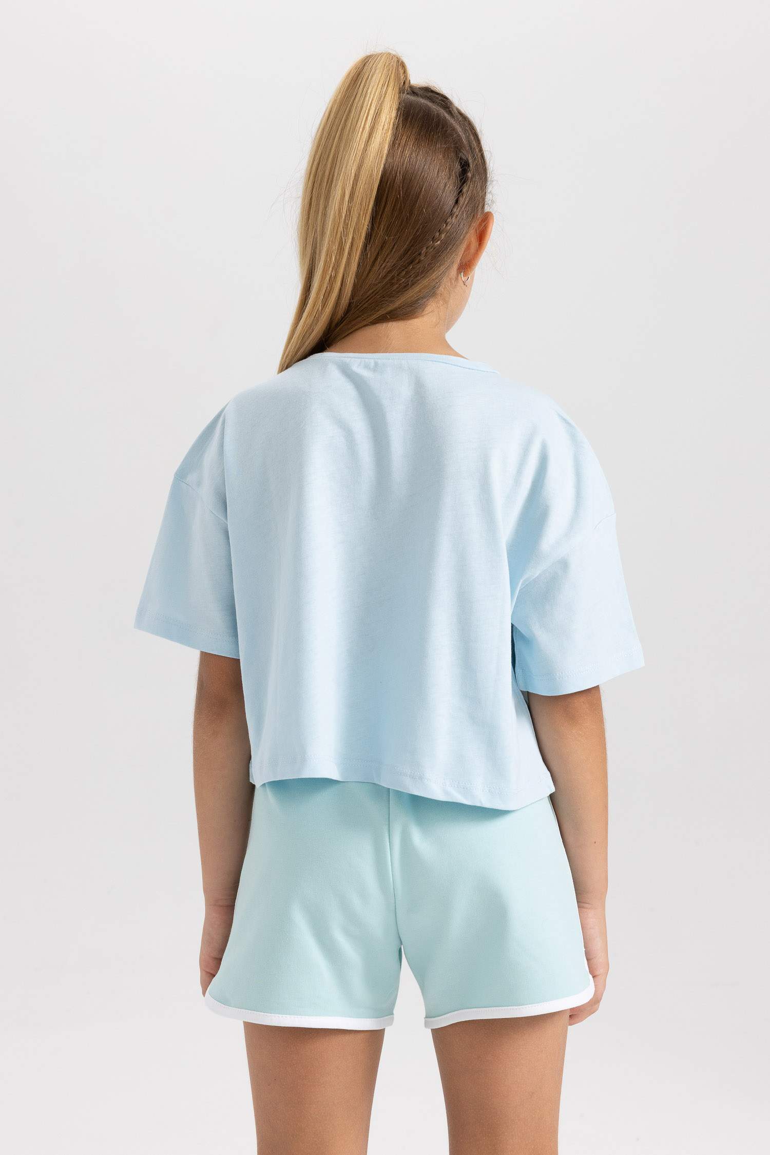 Кроп топ с принтом для девочек, 2 пары