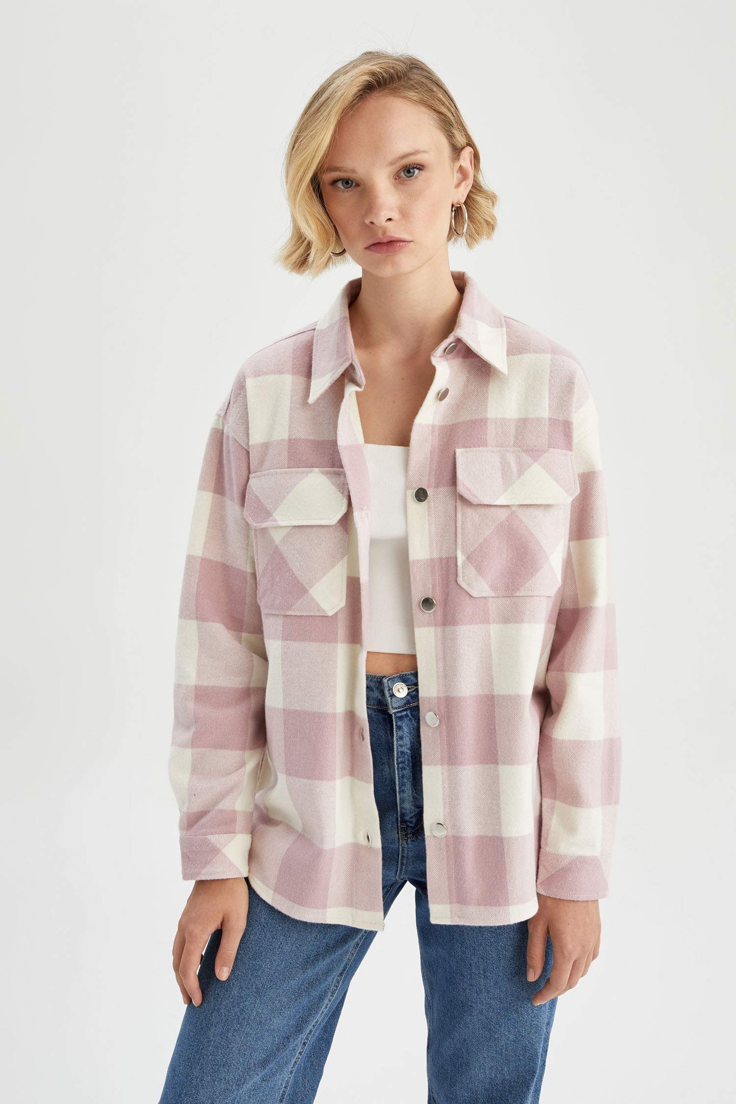 жейде мойыны фланель Ұзын Жеңді Туника