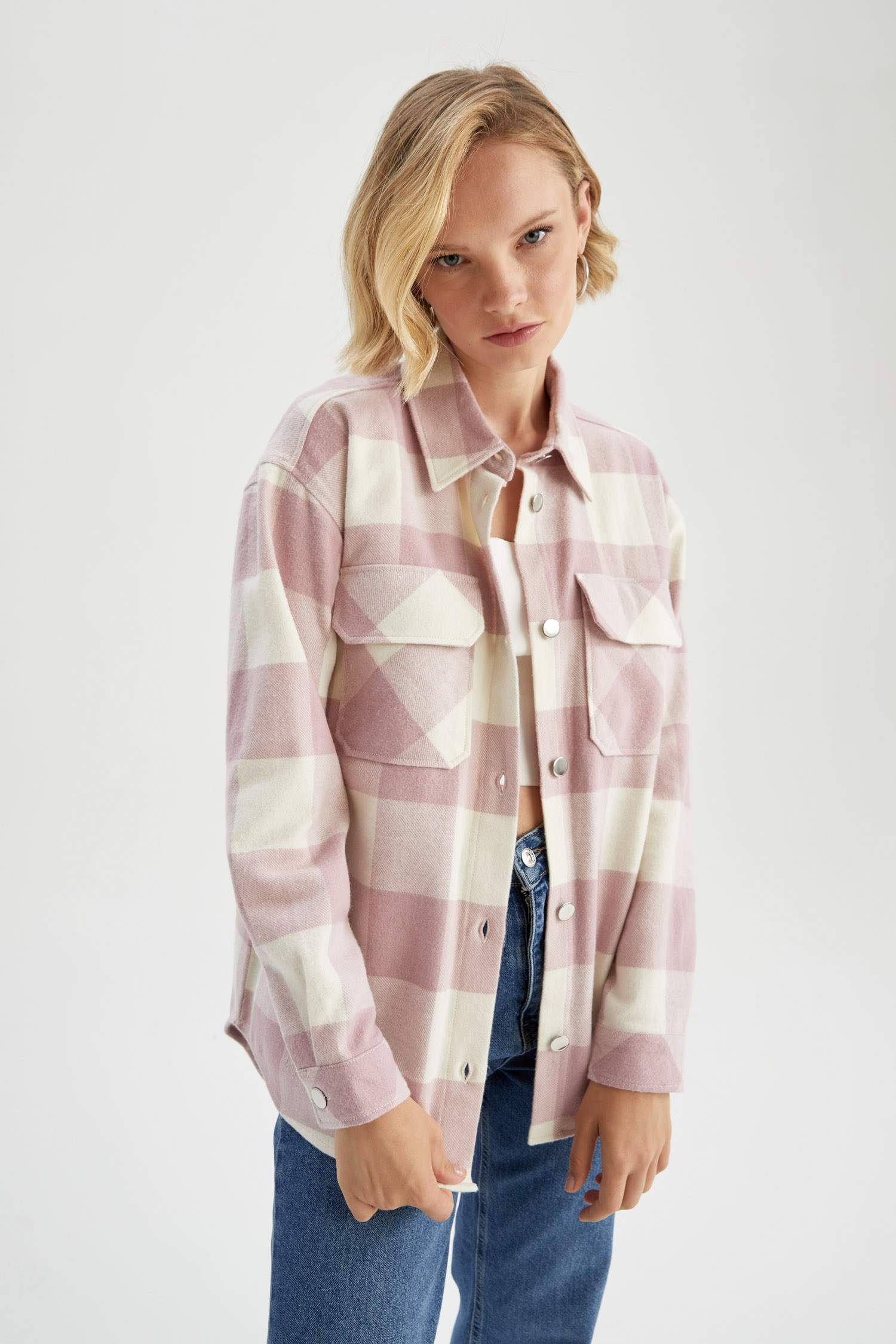 жейде мойыны фланель Ұзын Жеңді Туника