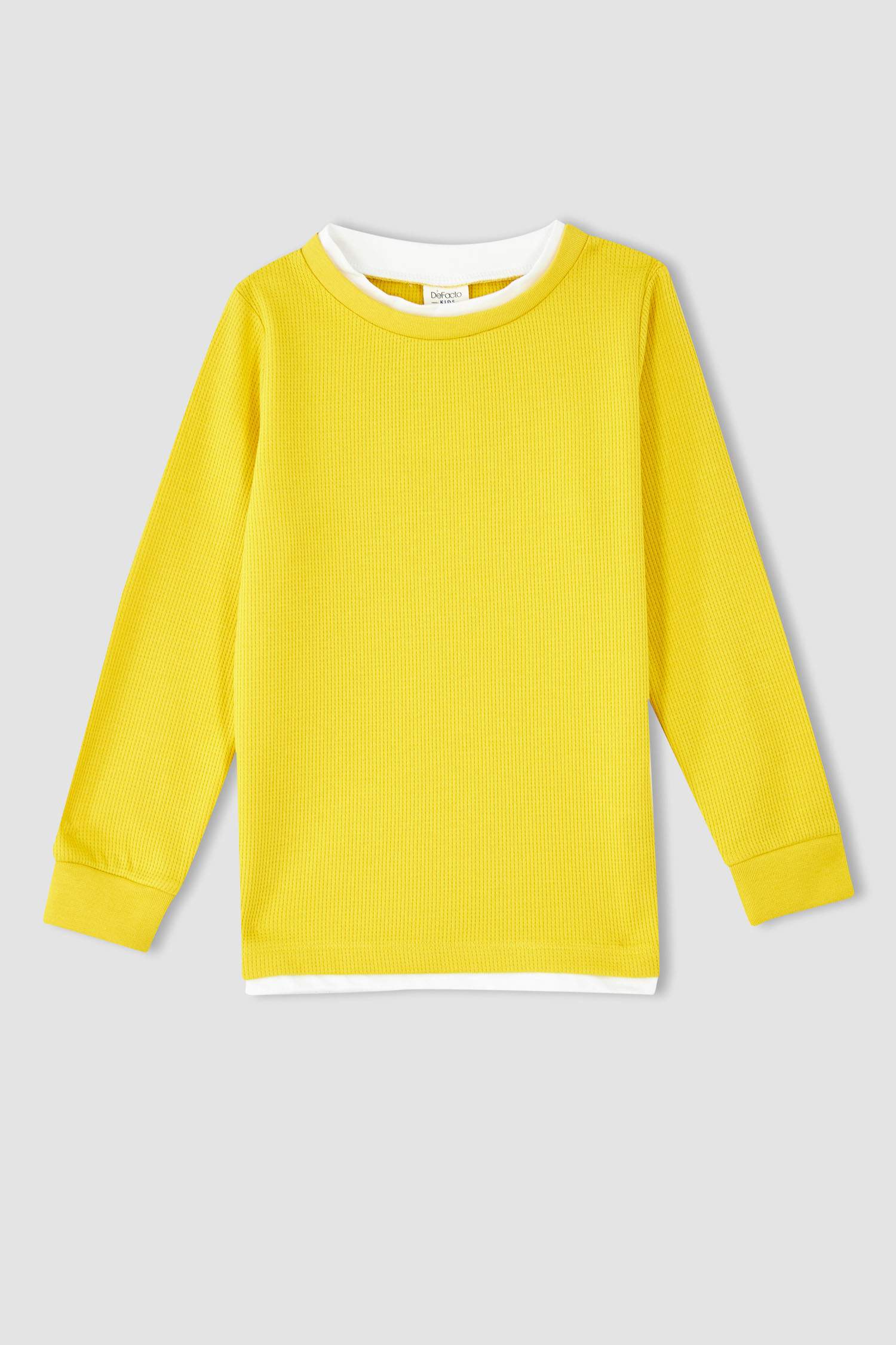 Yellow BOYS & TEENS Regular Fit Long Sleeve T-Shirt 2542087 | DeFacto