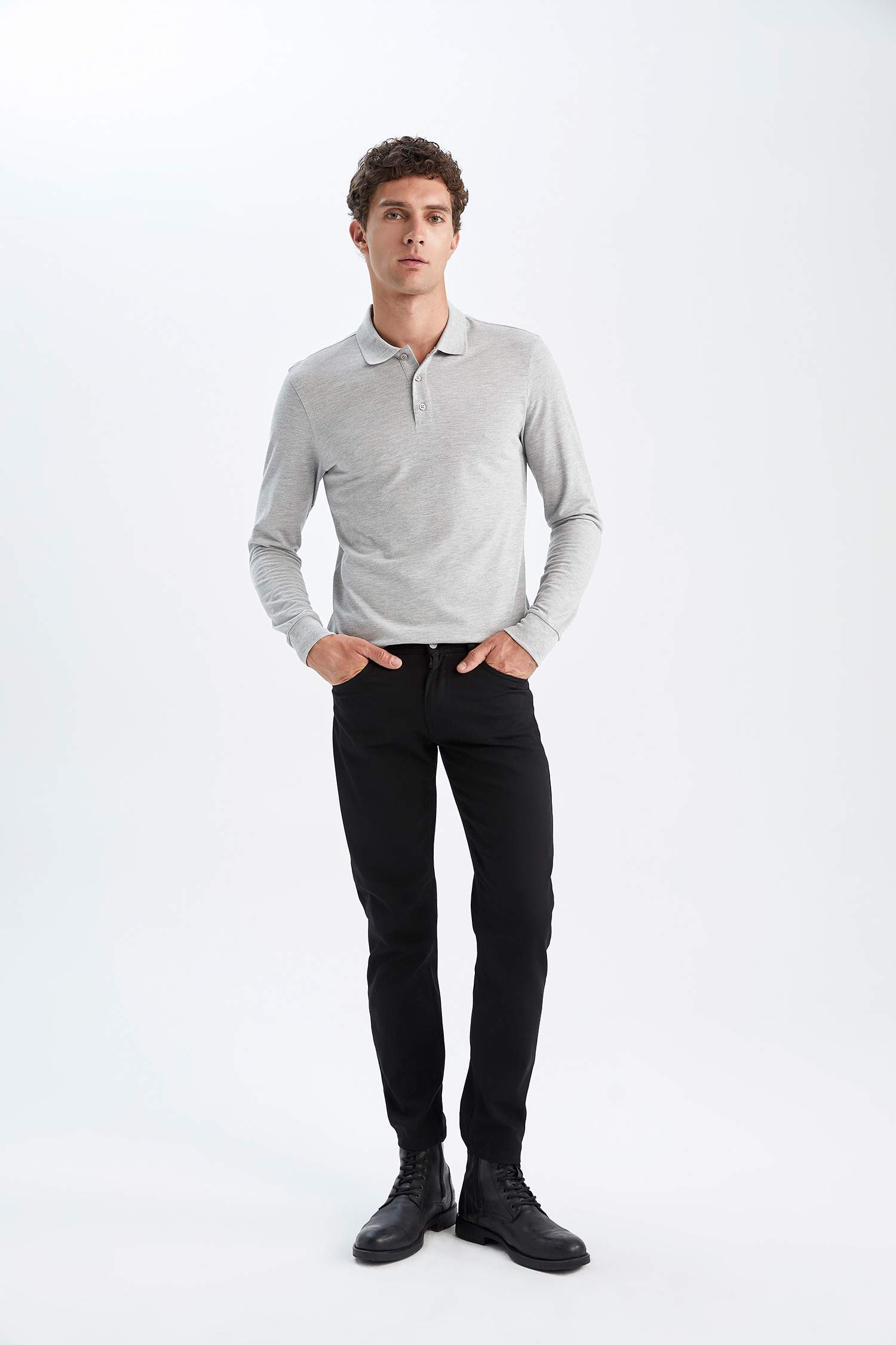 Футболка-поло приталенного кроя для мужчин