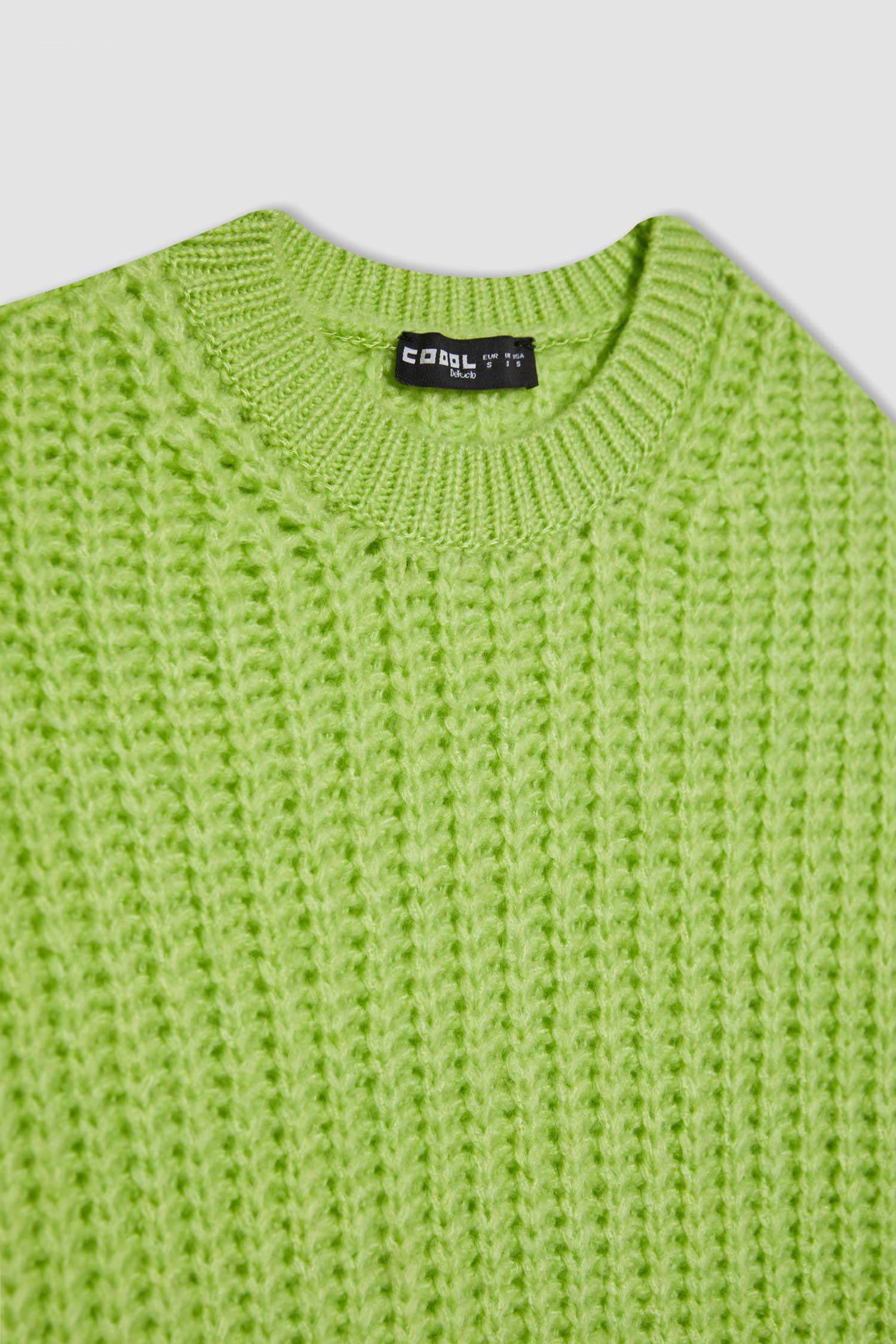 Coool Oversize Geniş Kalıp Bisiklet Yaka Triko Kazak