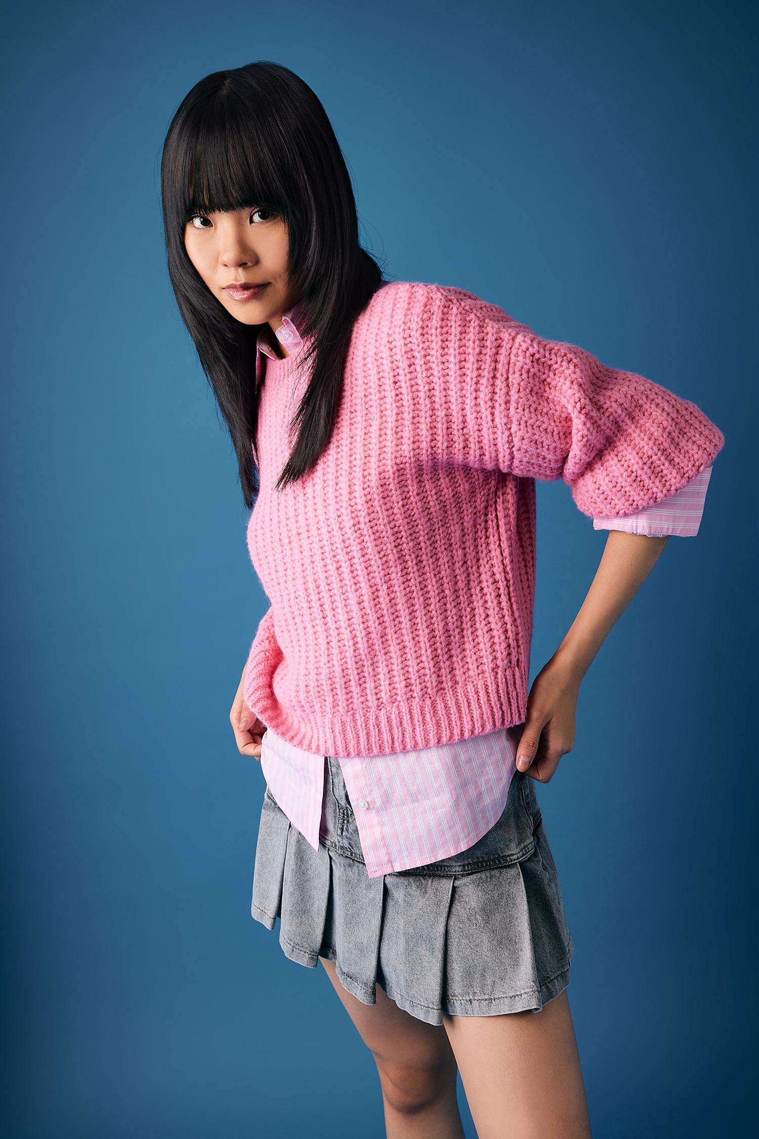 Coool Oversize Geniş Kalıp Bisiklet Yaka Triko Kazak