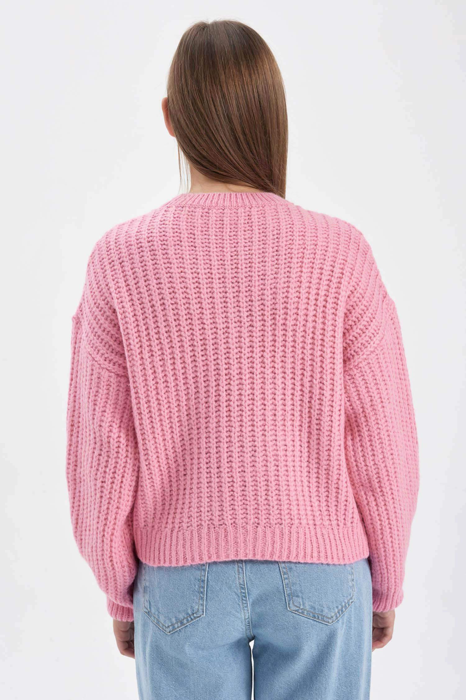 Coool Oversize Geniş Kalıp Bisiklet Yaka Triko Kazak