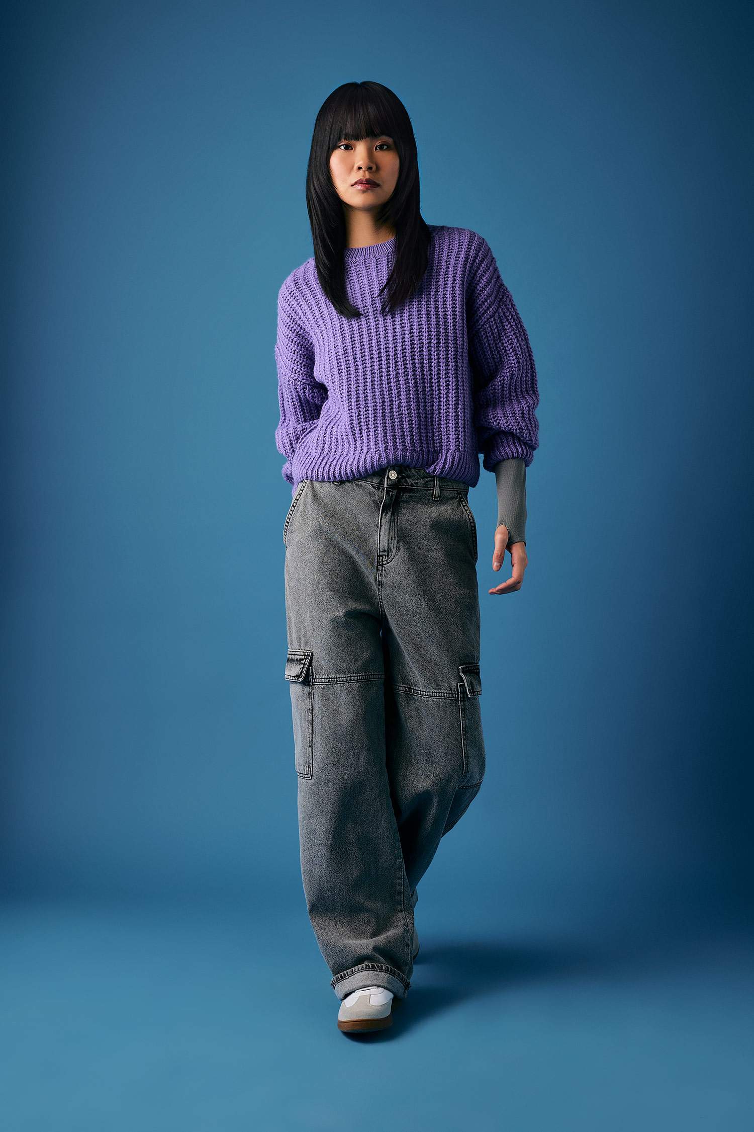 Coool Oversize Geniş Kalıp Bisiklet Yaka Triko Kazak