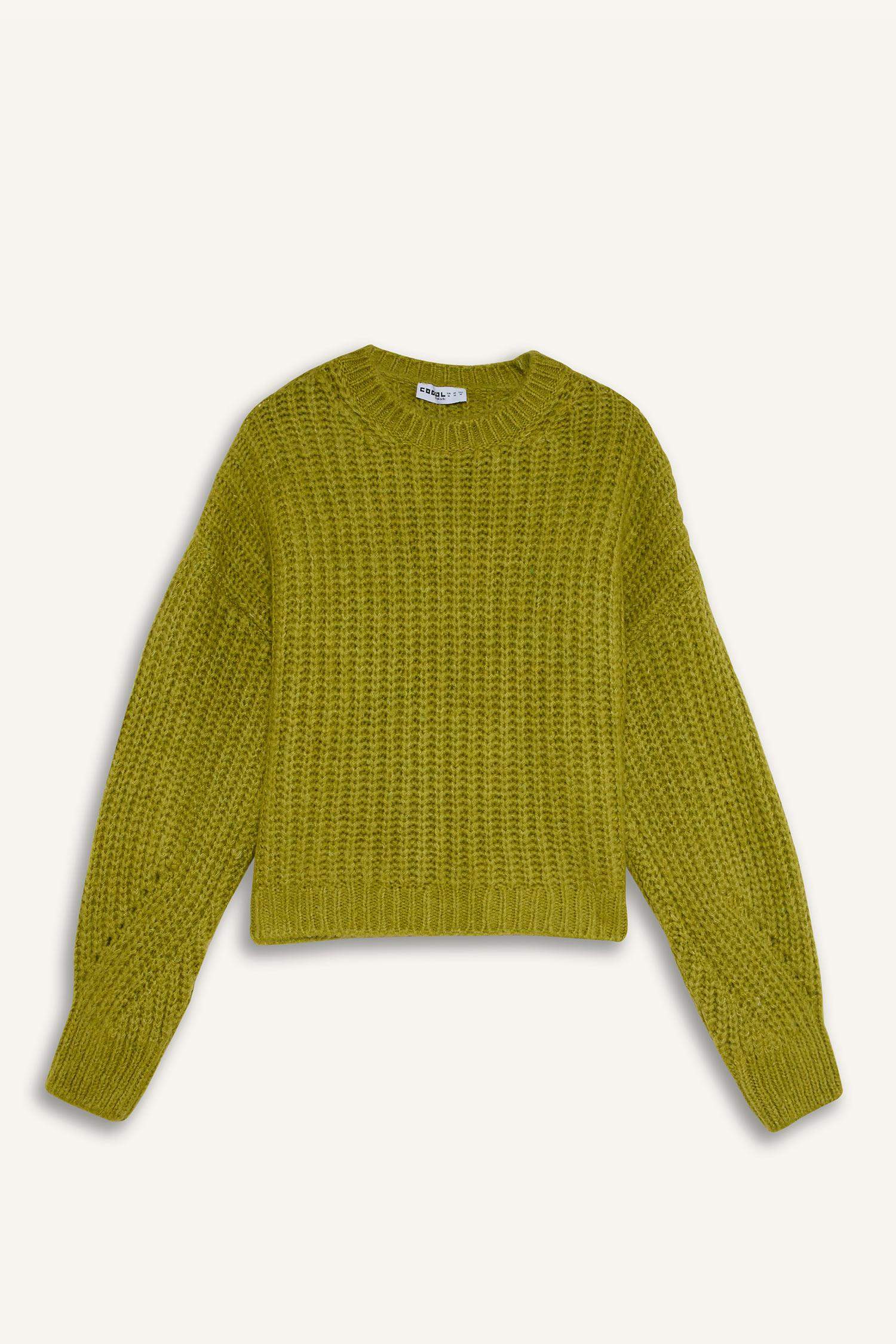 Oversize Fit Crew Neck Knitwear Basic Dress Pullover