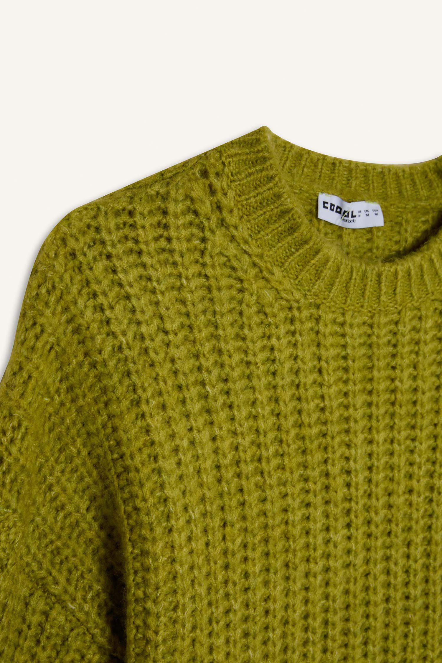 Oversize Fit Crew Neck Knitwear Basic Dress Pullover