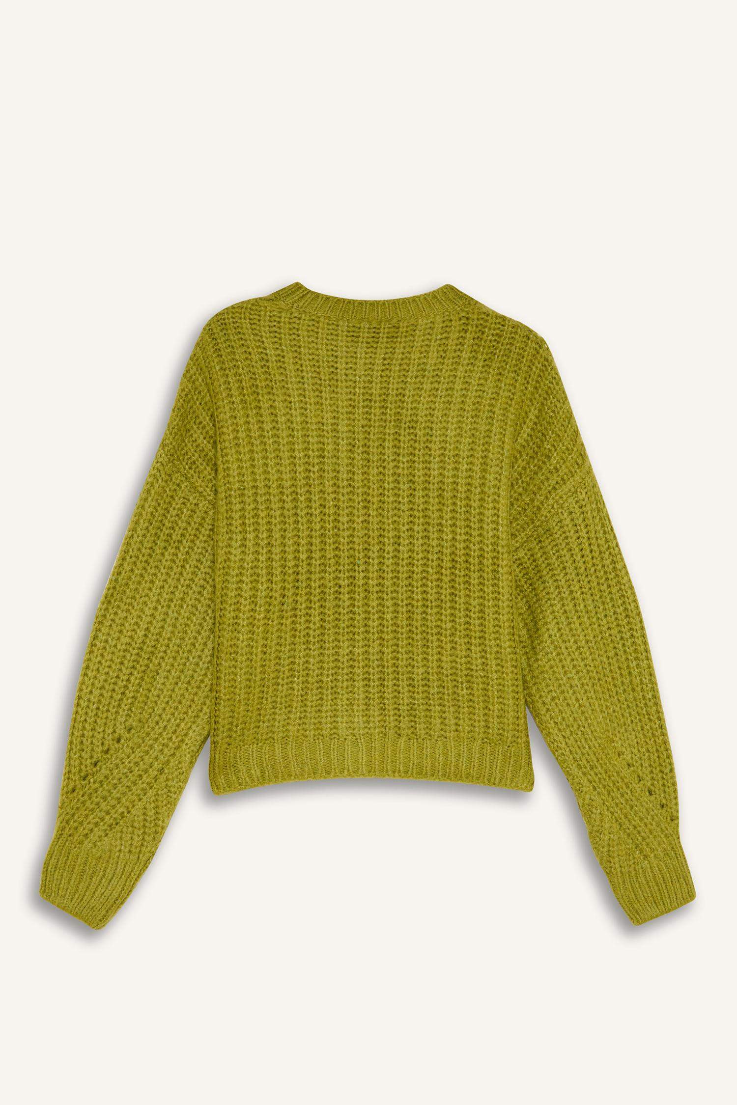 Oversize Fit Crew Neck Knitwear Basic Dress Pullover