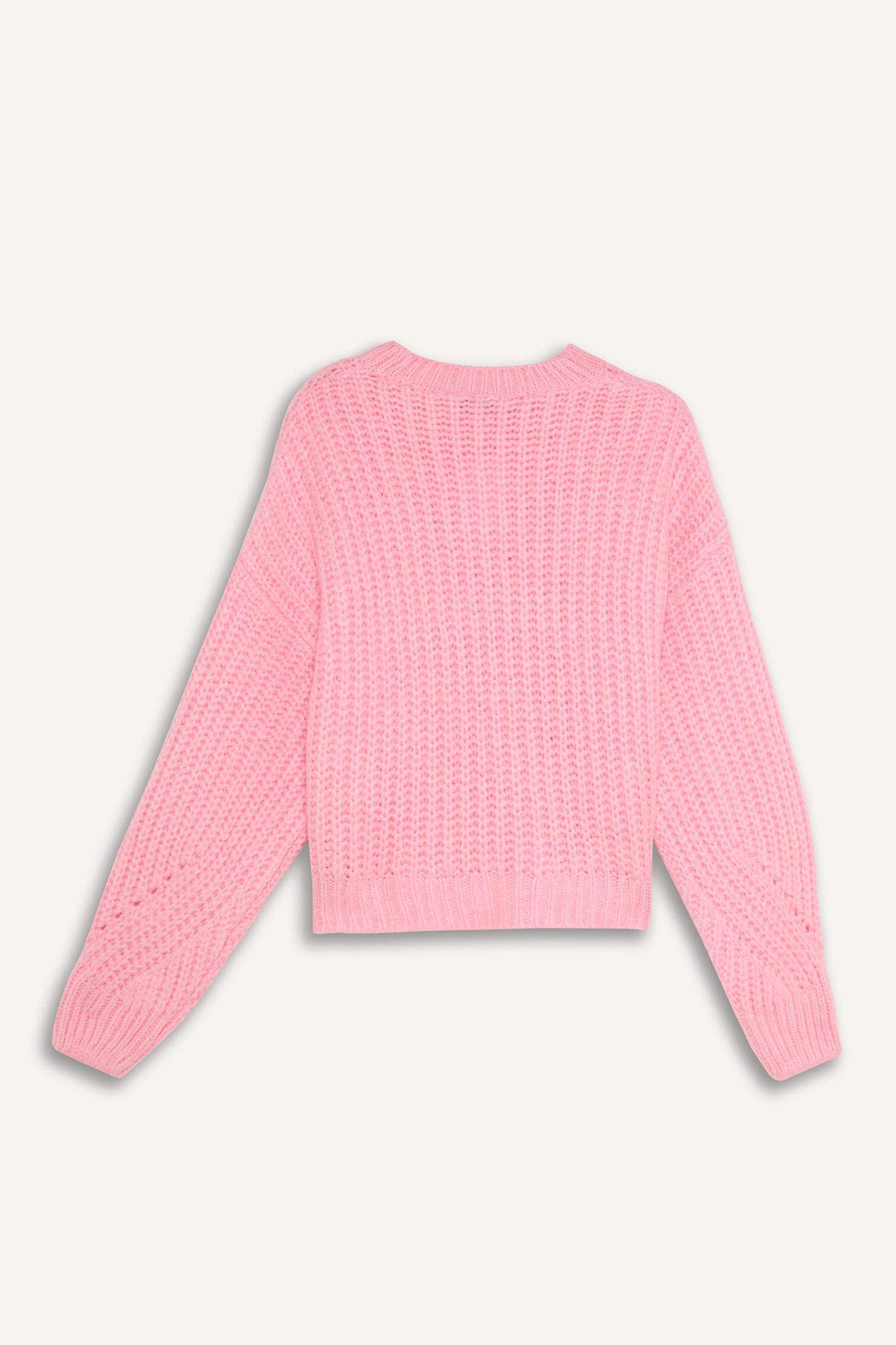 Oversize Geniş Kalıp Bisiklet Yaka Triko Kazak