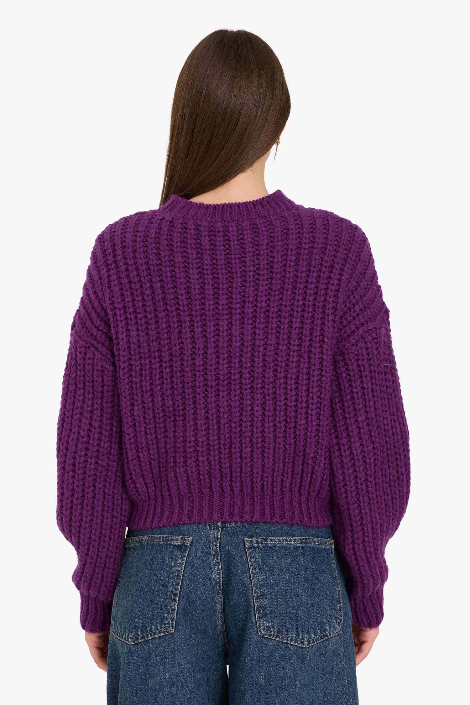 Oversize Fit Crew Neck Basic Dress Pullover