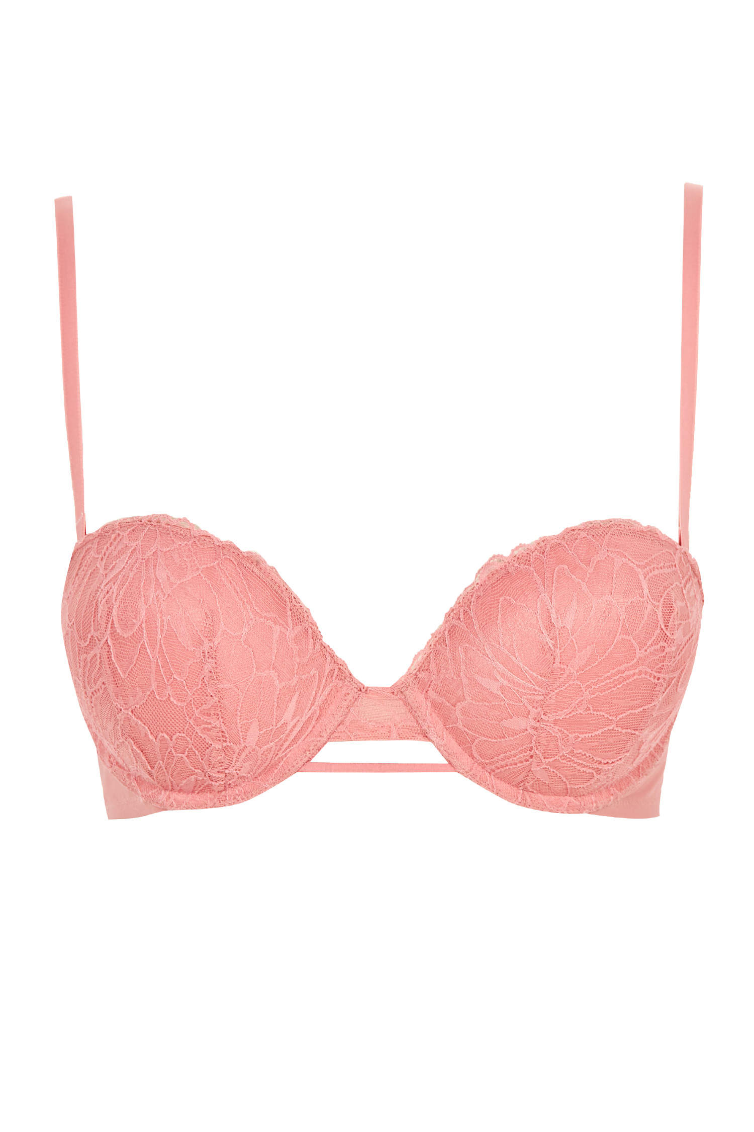 Pink WOMAN Lace Detailed Push Up Bra 2100441