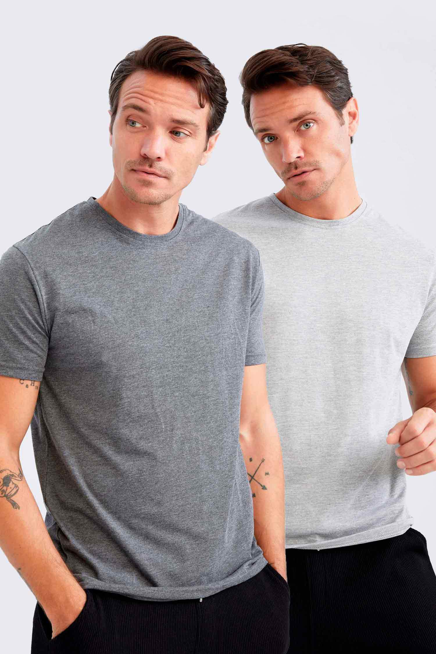 Футболка с коротким рукавом стандартного кроя с круглым вырезом для мужчин